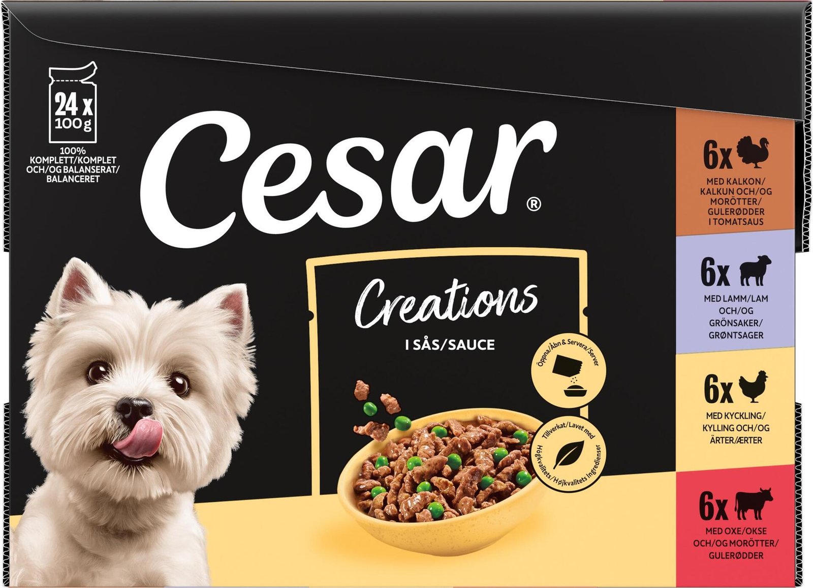Cesar Hundmat pouch mix