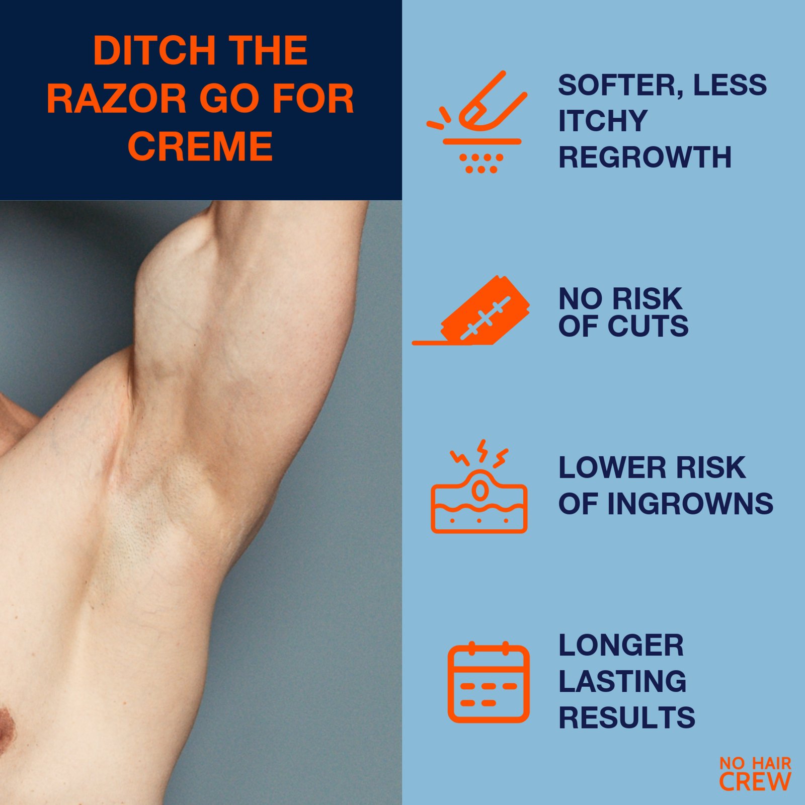 No Hair Crew Body Hair Removal Cream 200ml