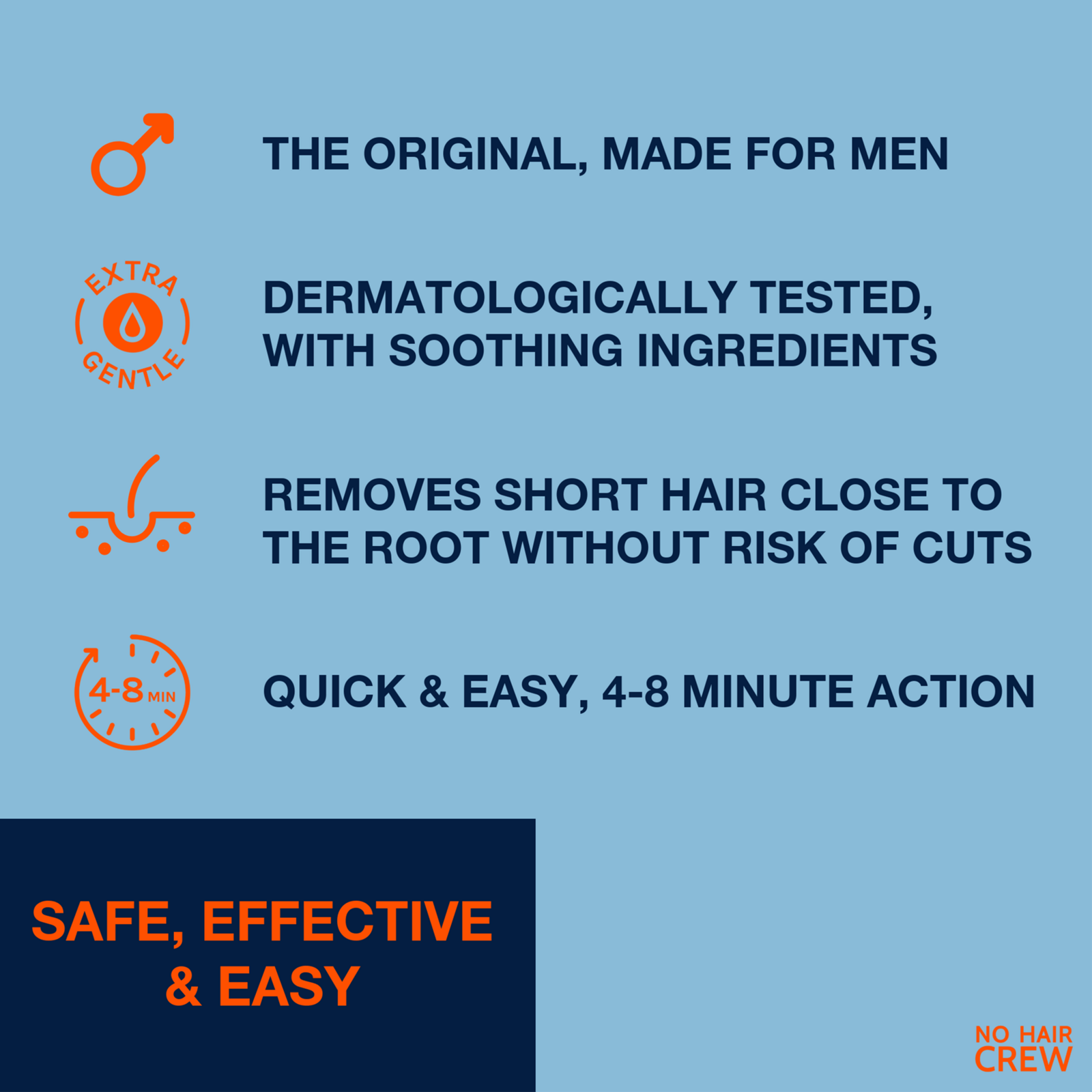 No Hair Crew Body Hair Removal Cream 200ml