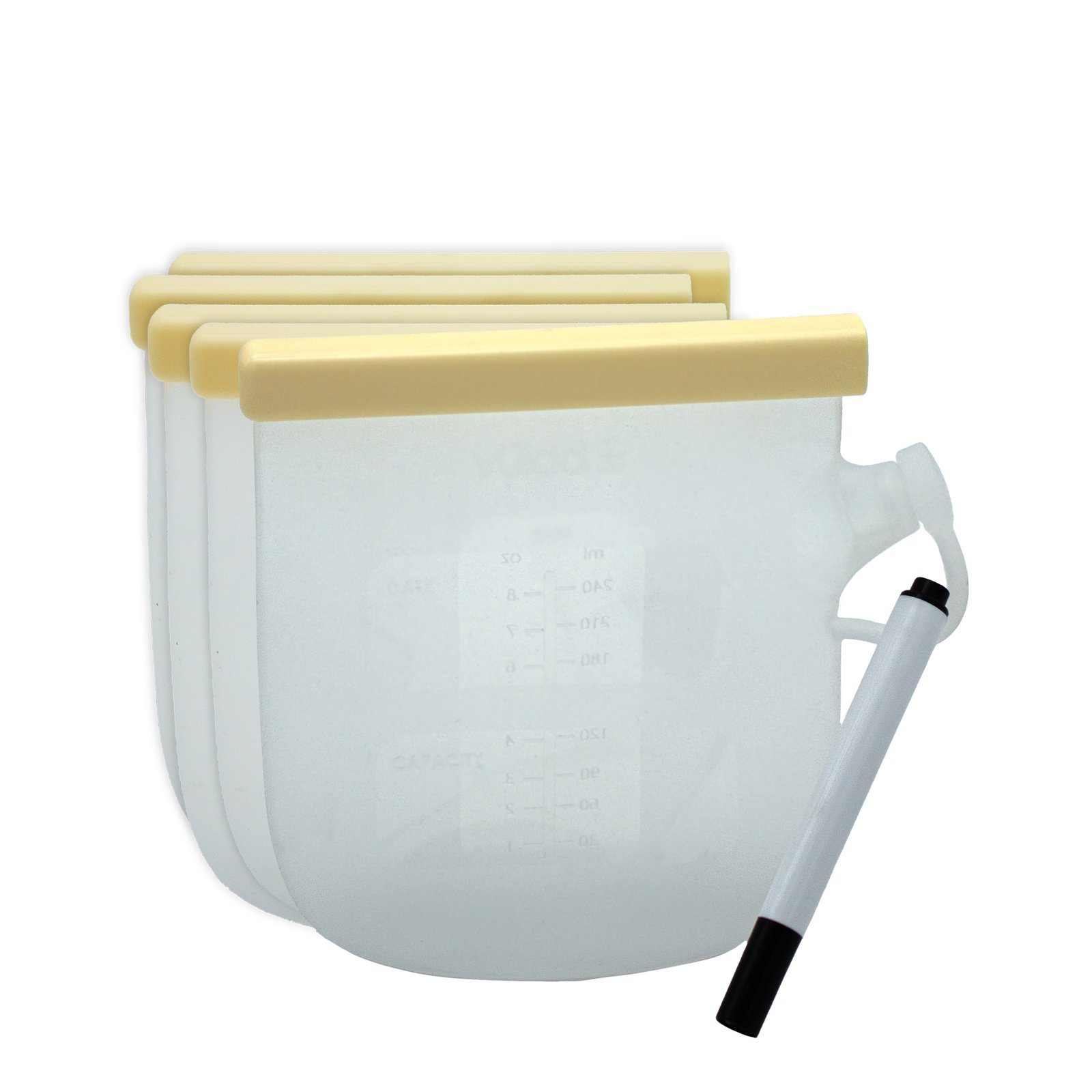 bblüv Bröstmjölkspåsar Återanvändbara 5-pack