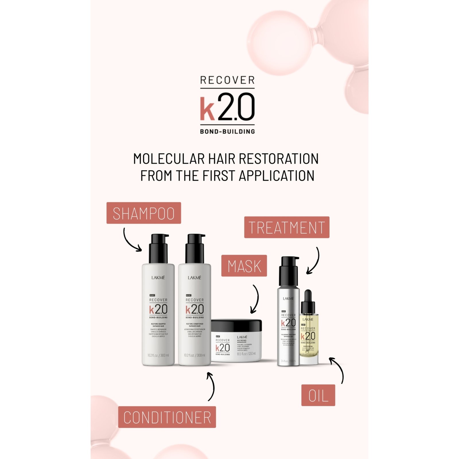 LAKMÉ K2.0 Restore Shampoo 300 ml