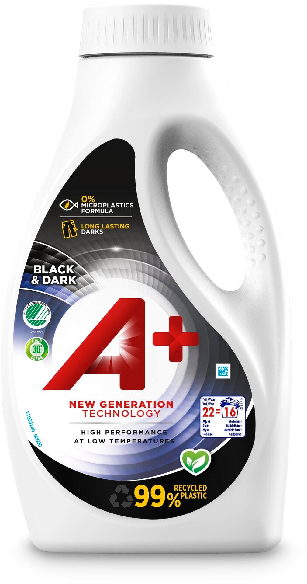 A+ Black Flytande Tvättmedel 880 ml