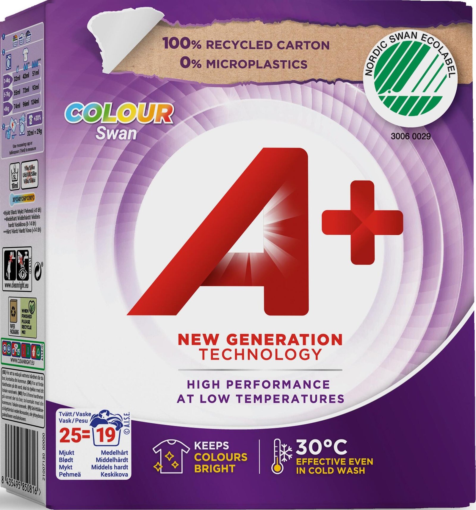 A+ Kulörtvättmedel  725 g