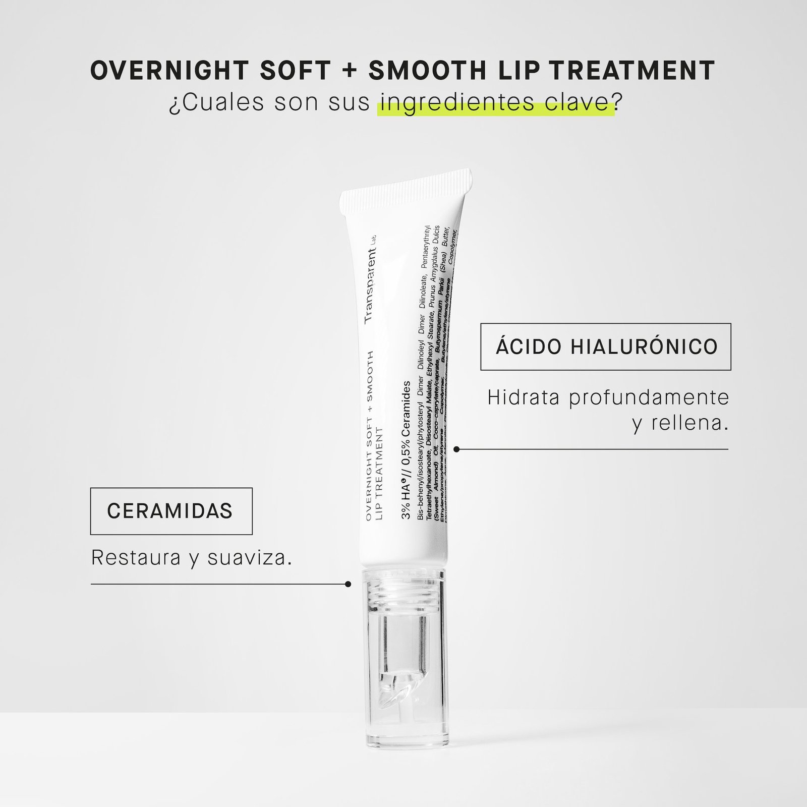 Niche Beauty Lab Transparent Overnight Soft + Smooth Lip Treatment 15 ml