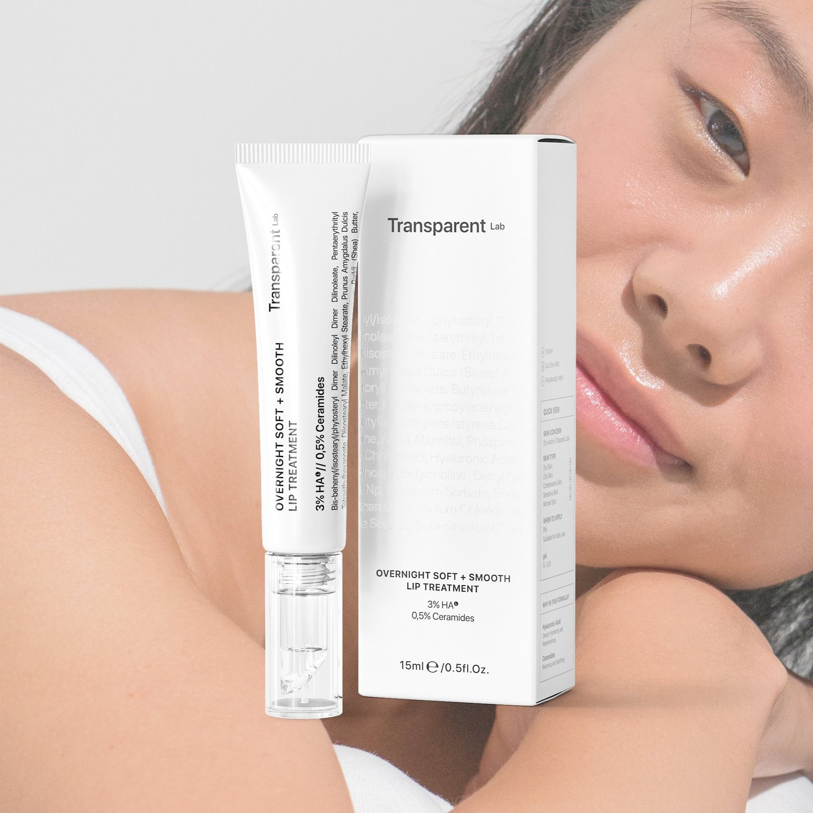 Niche Beauty Lab Transparent Overnight Soft + Smooth Lip Treatment 15 ml