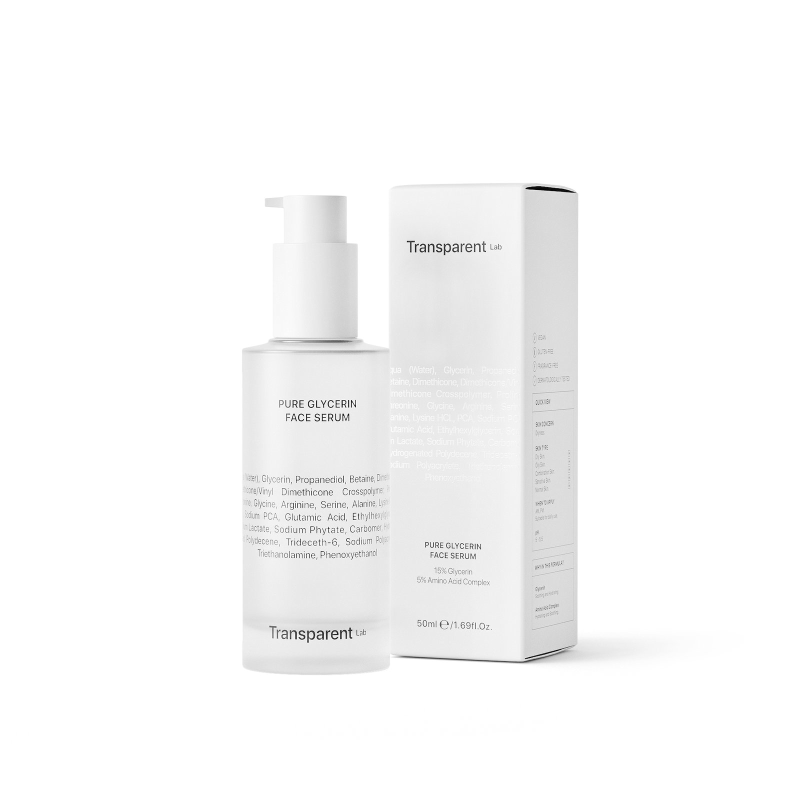 Niche Beauty Lab Transparent Lab Pure Glycerin Face Serum 50 ml