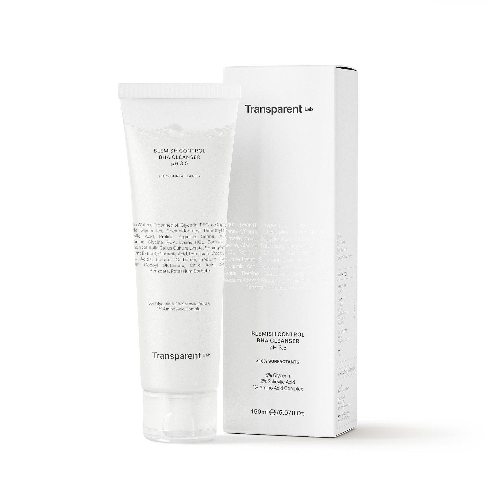 Niche Beauty Lab Transparent Lab Blemish Control BHA Cleanser pH3,5 150 ml