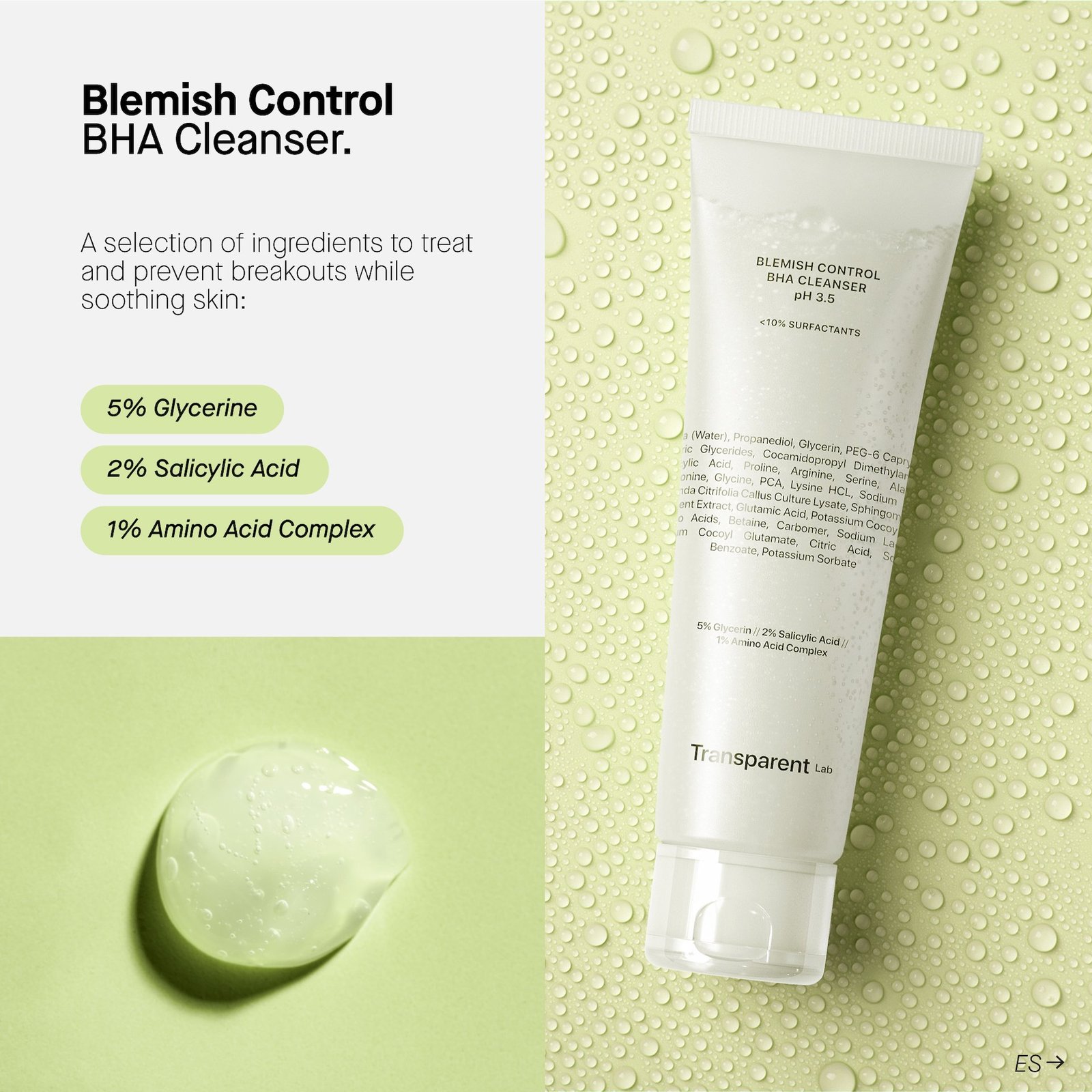 Niche Beauty Lab Transparent Lab Blemish Control BHA Cleanser pH3,5 150 ml