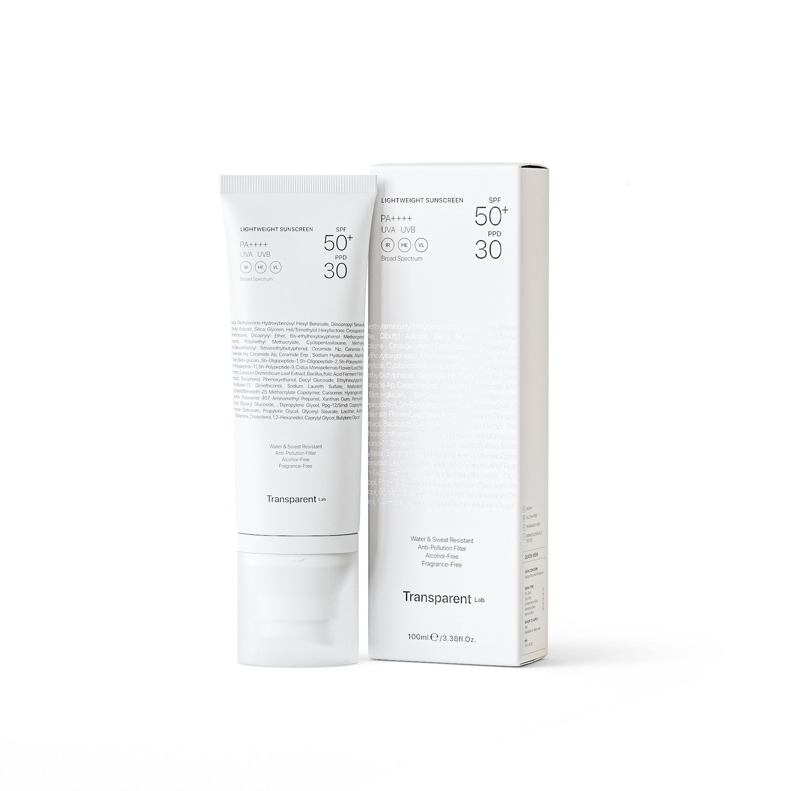 Niche Beauty Lab Transparent Lab Lightweight SPF 50+ Sunscreen 100 ml