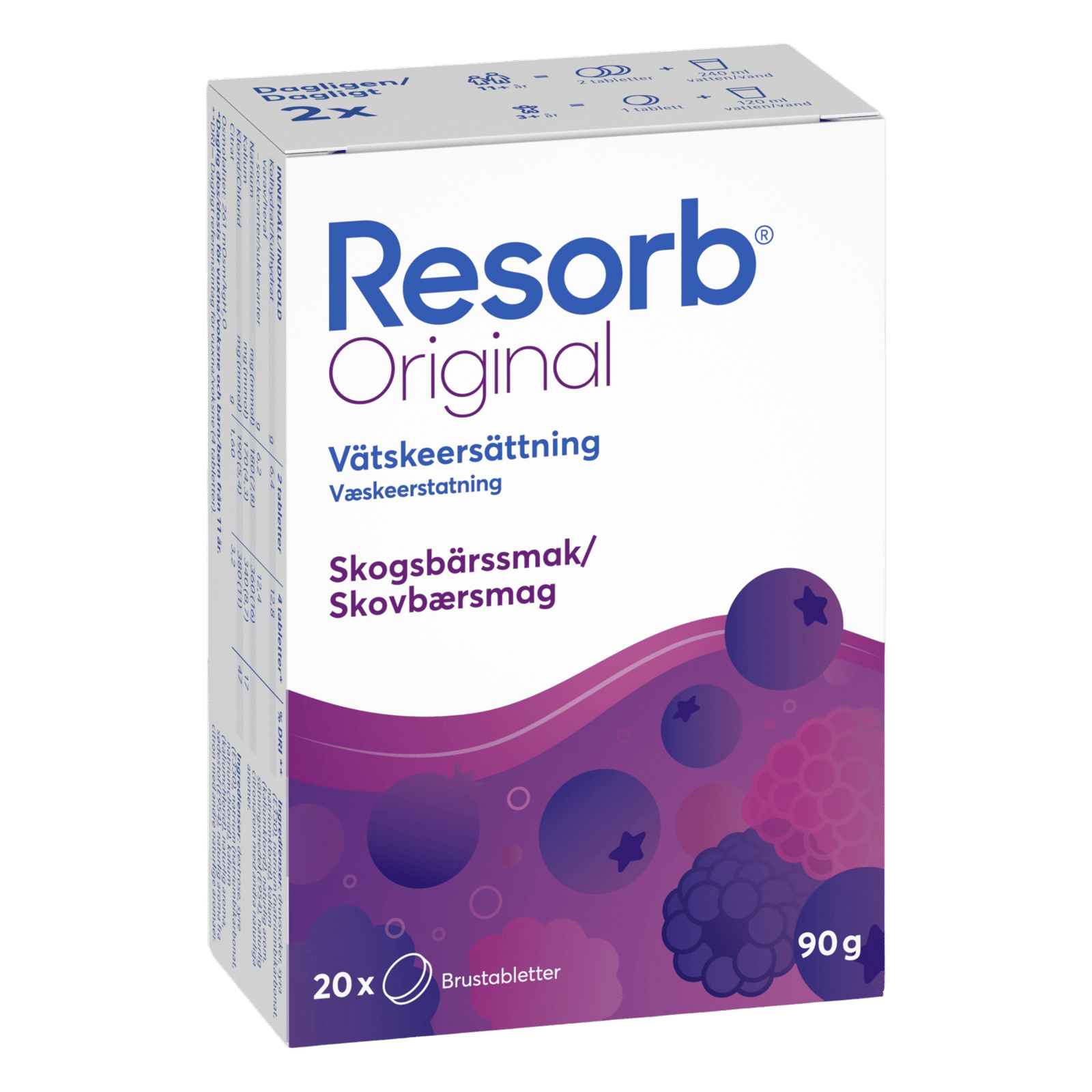 Resorb Original Refresh Vätskeersättning Skogsbär 90 g