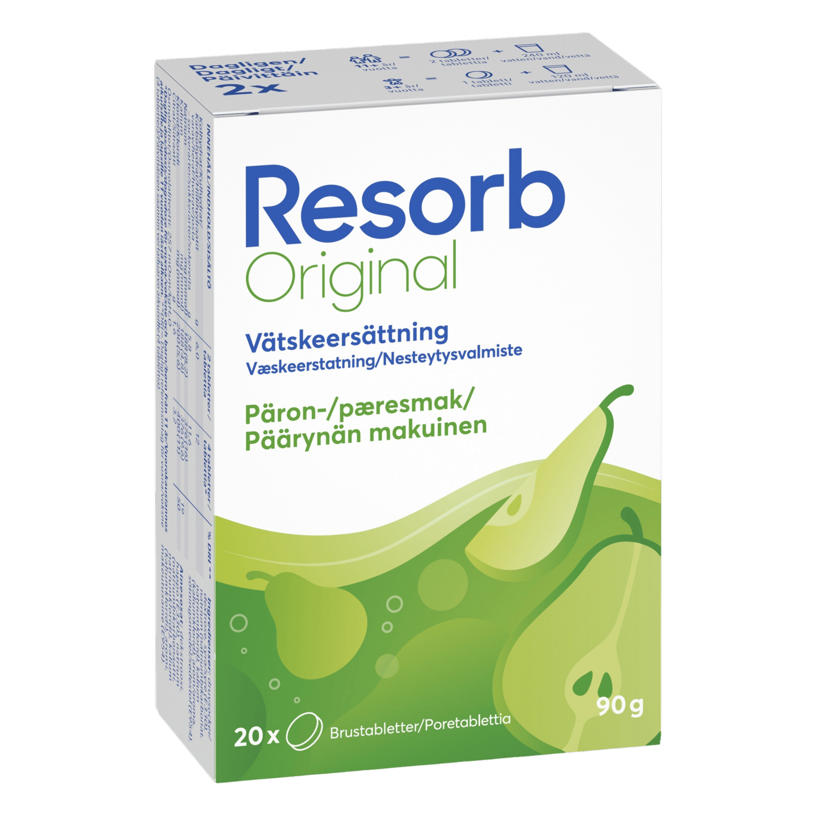 Resorb Original Vätskeersättning Päronsmak 90g