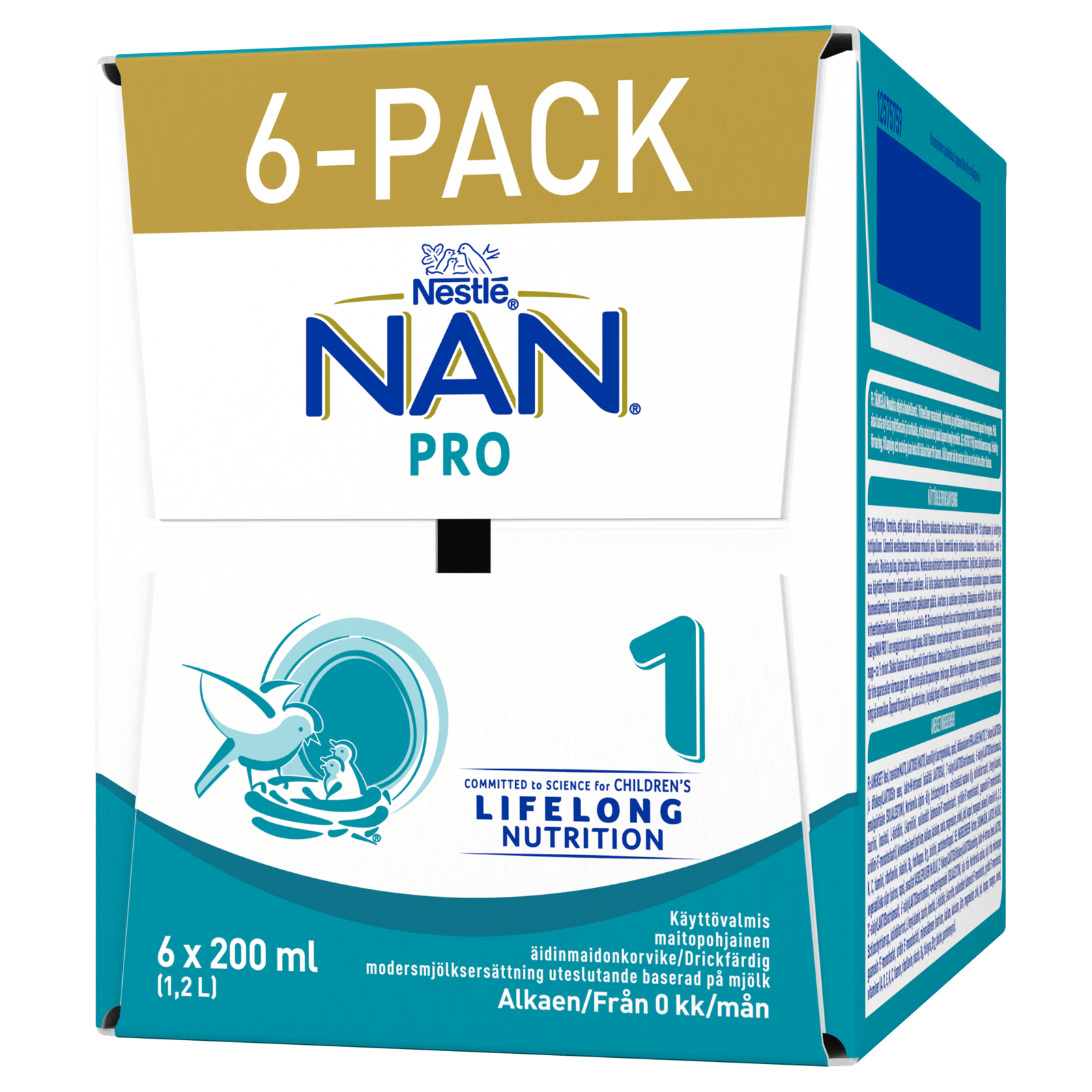 Nestlé NAN 1 PRO från nyfödd 6 x 200ml