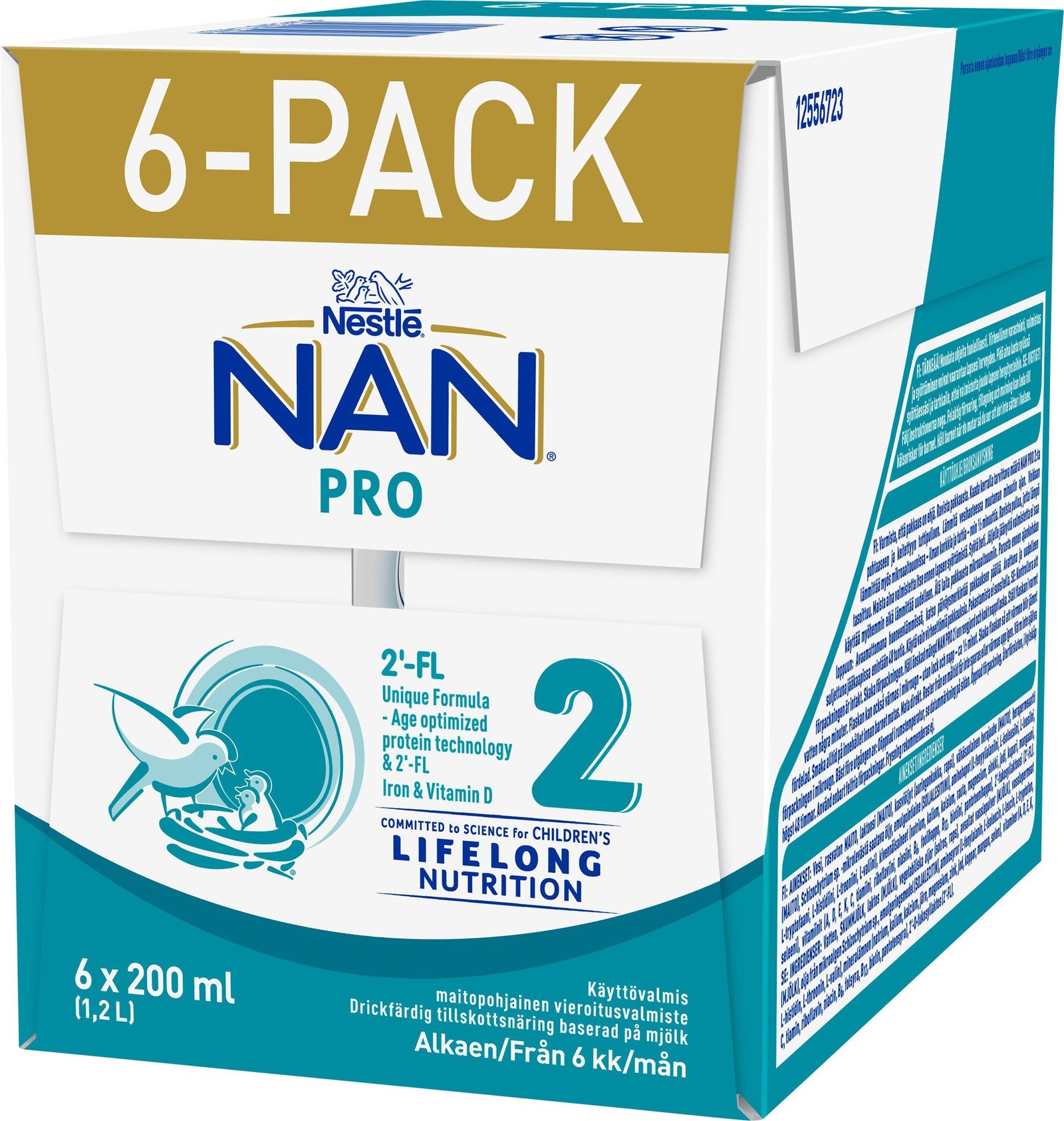 Nestlé NAN 2 PRO +6 månader 6 x 200 ml