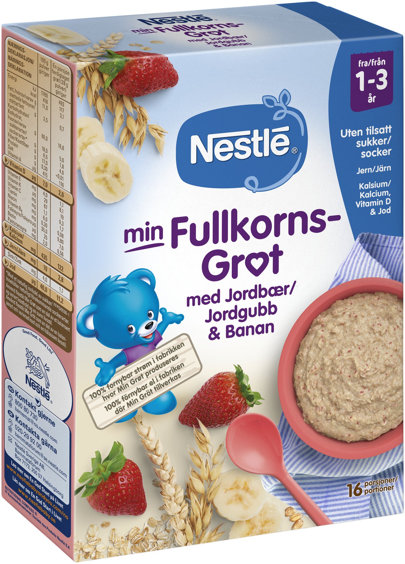 Nestlé Min Fullkornsgröt 1-3 år 450g