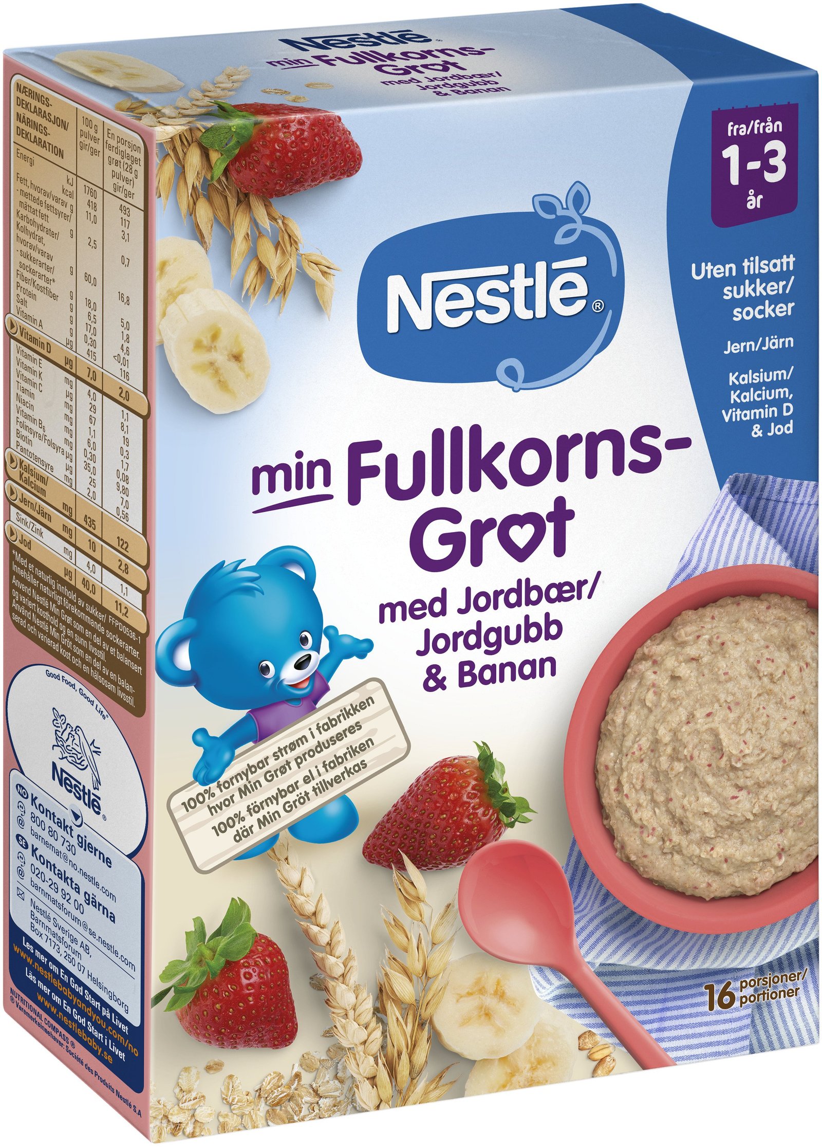 Nestlé Min Fullkornsgröt 1-3 år  450g