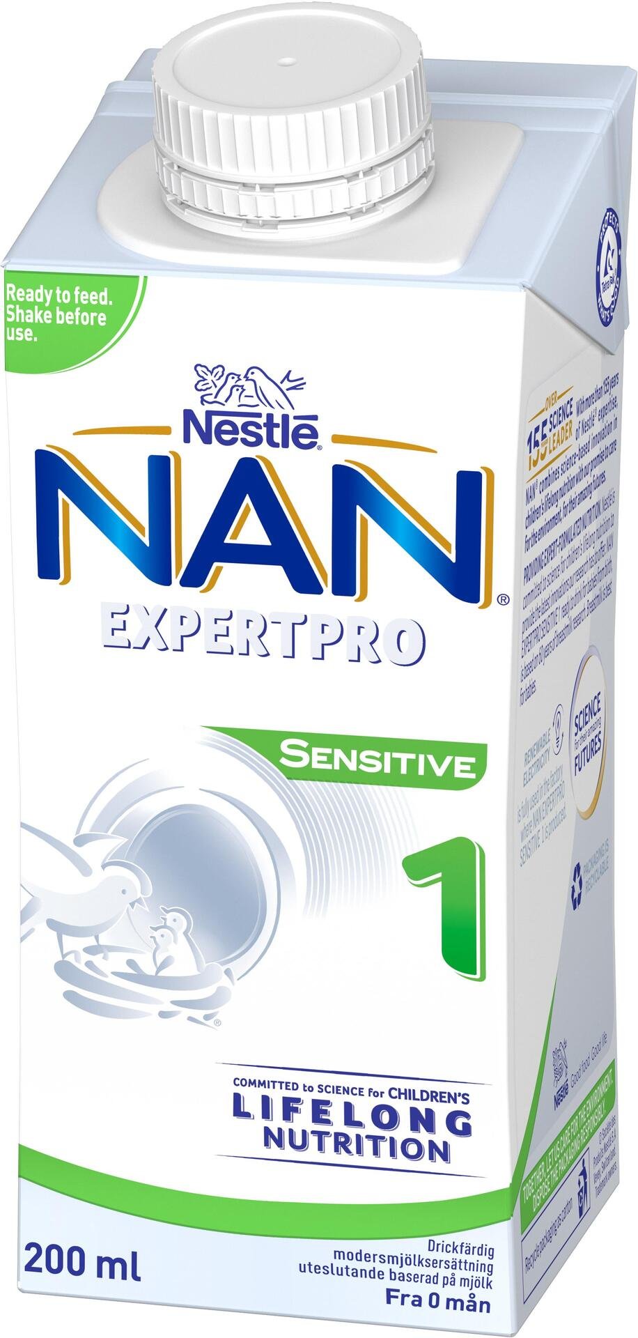 Nestlé NAN Expertpro Sensitive 1 drf 0 månader 200 ml
