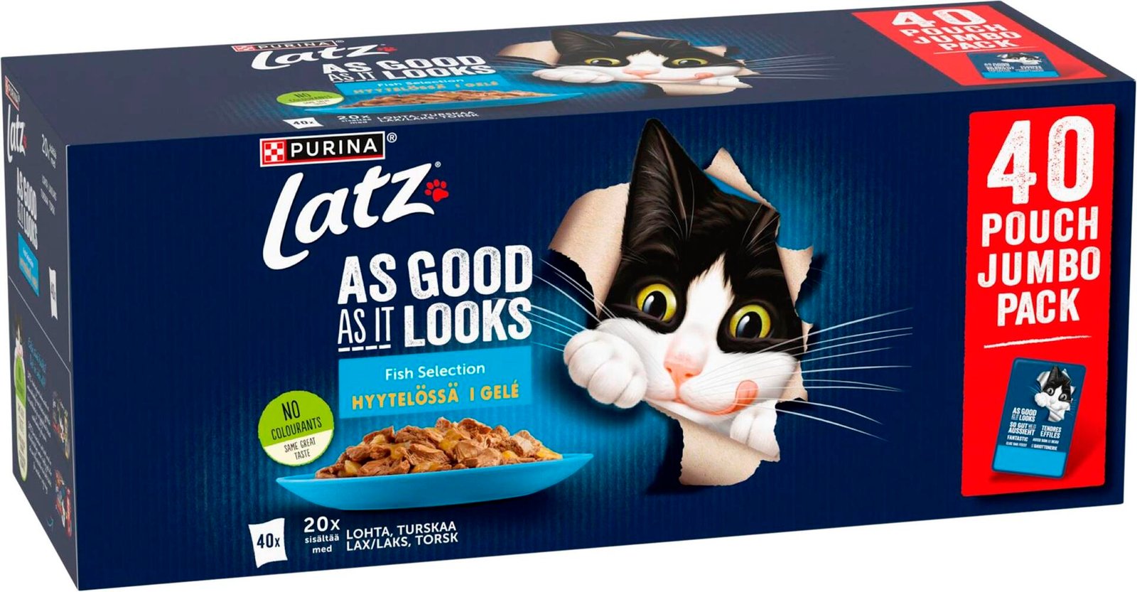 Latz Agail Kattmat Fish Selection 40 st