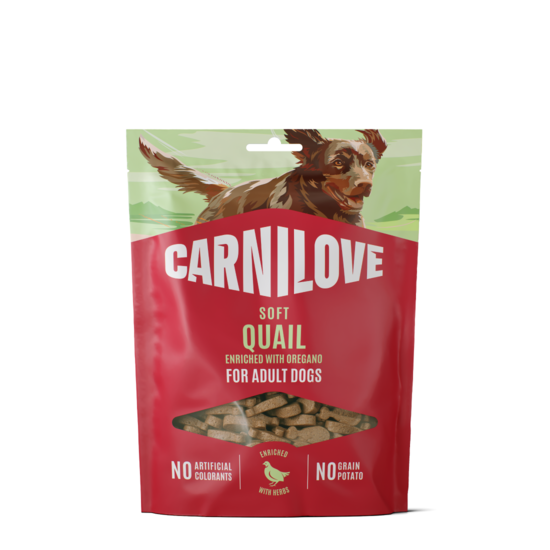 Carnilove Dog Soft Snack Quail enriched with Oregano 200 g