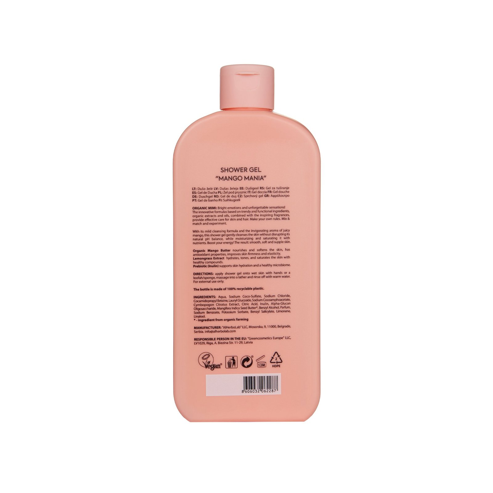 Organic Mimi Shower Gel Mango Mania 400 ml
