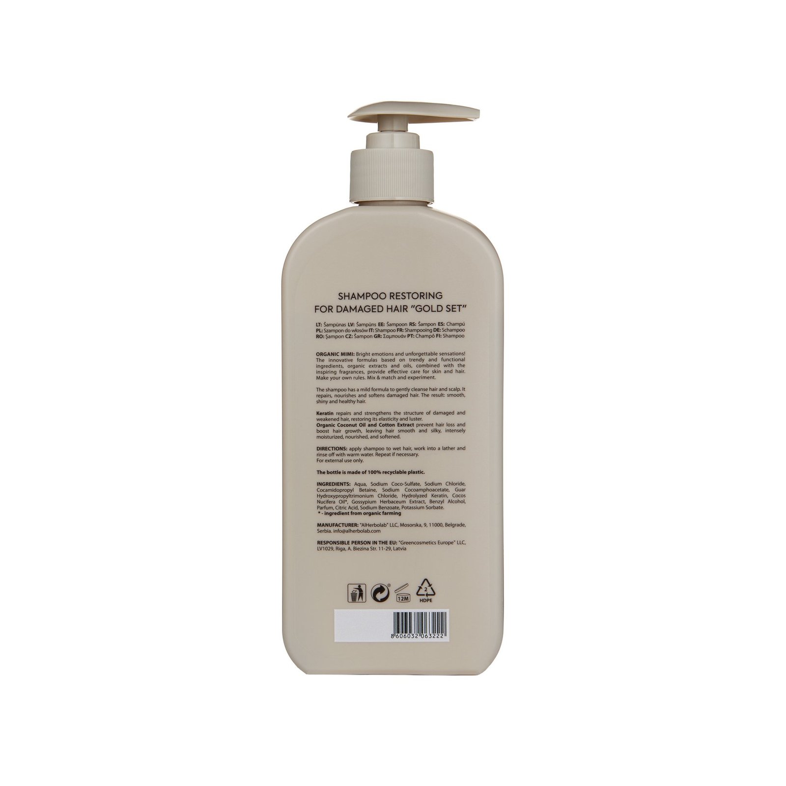 Organic Mimi Shampoo Restoring Gold Set 400 ml