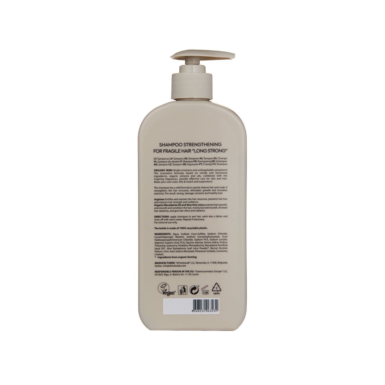 Organic Mimi Shampoo Strengthening Long Strong 400 ml