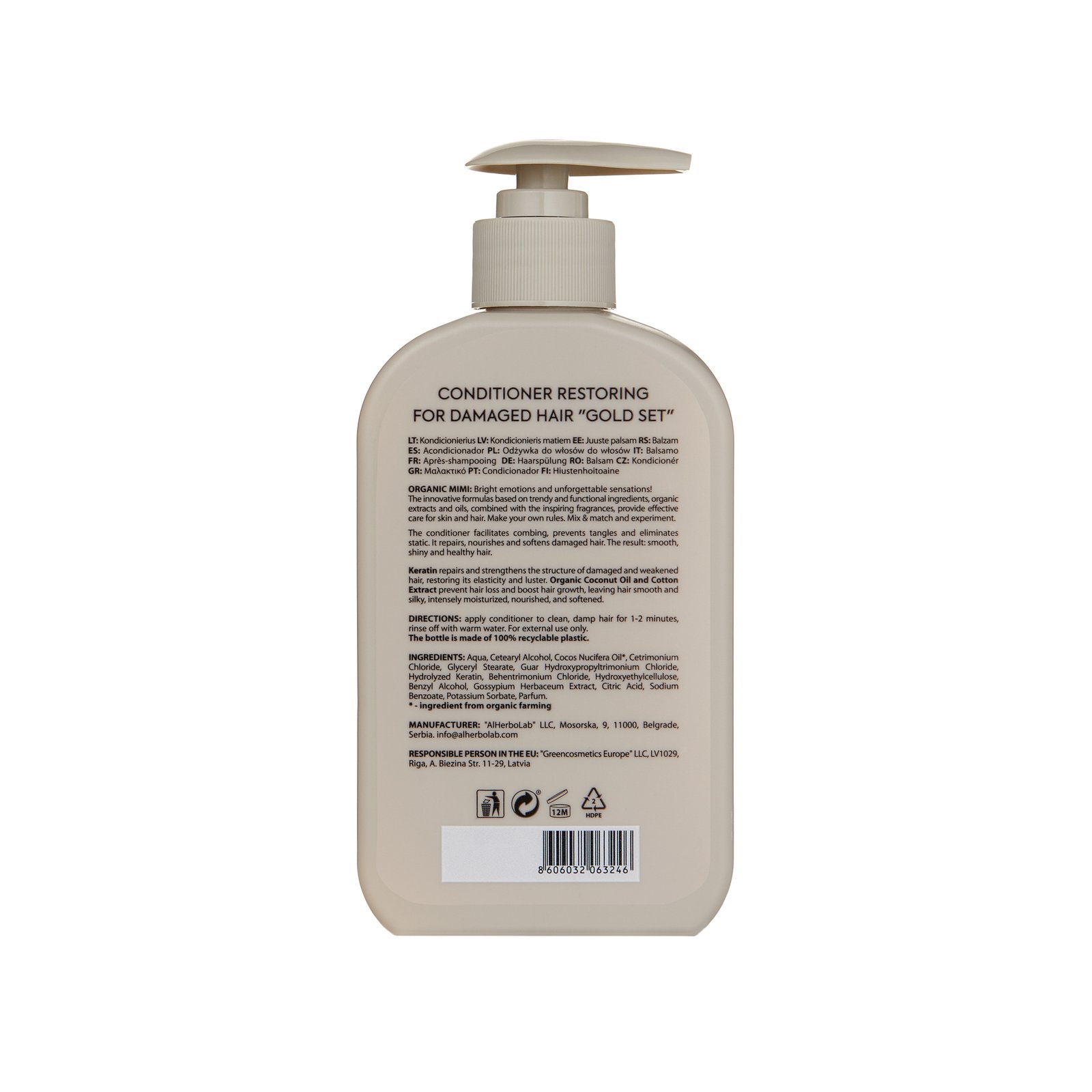 Organic Mimi Conditioner Restoring Gold Set 300 ml
