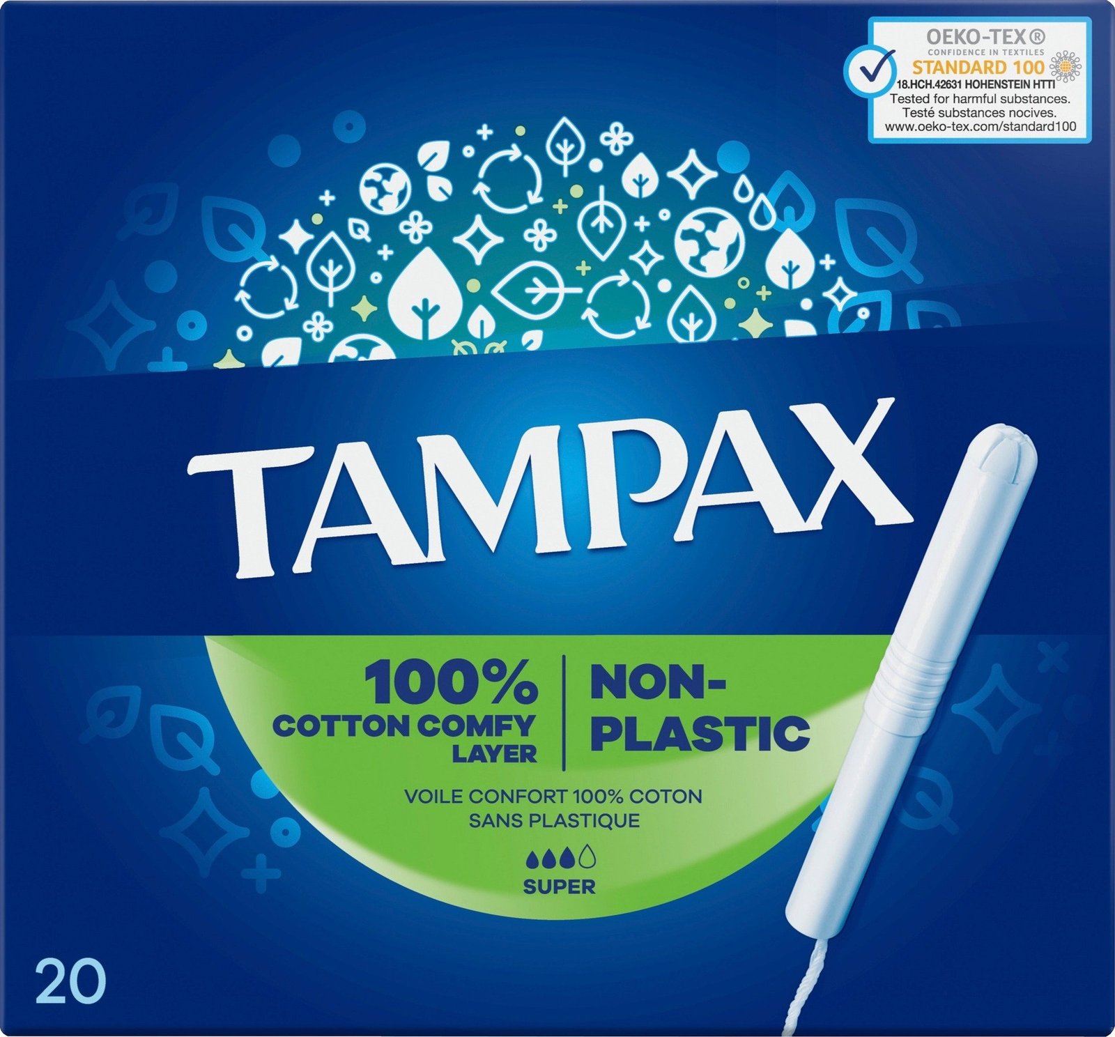Tampax Super Tamponger med pappersapplikator 20 st