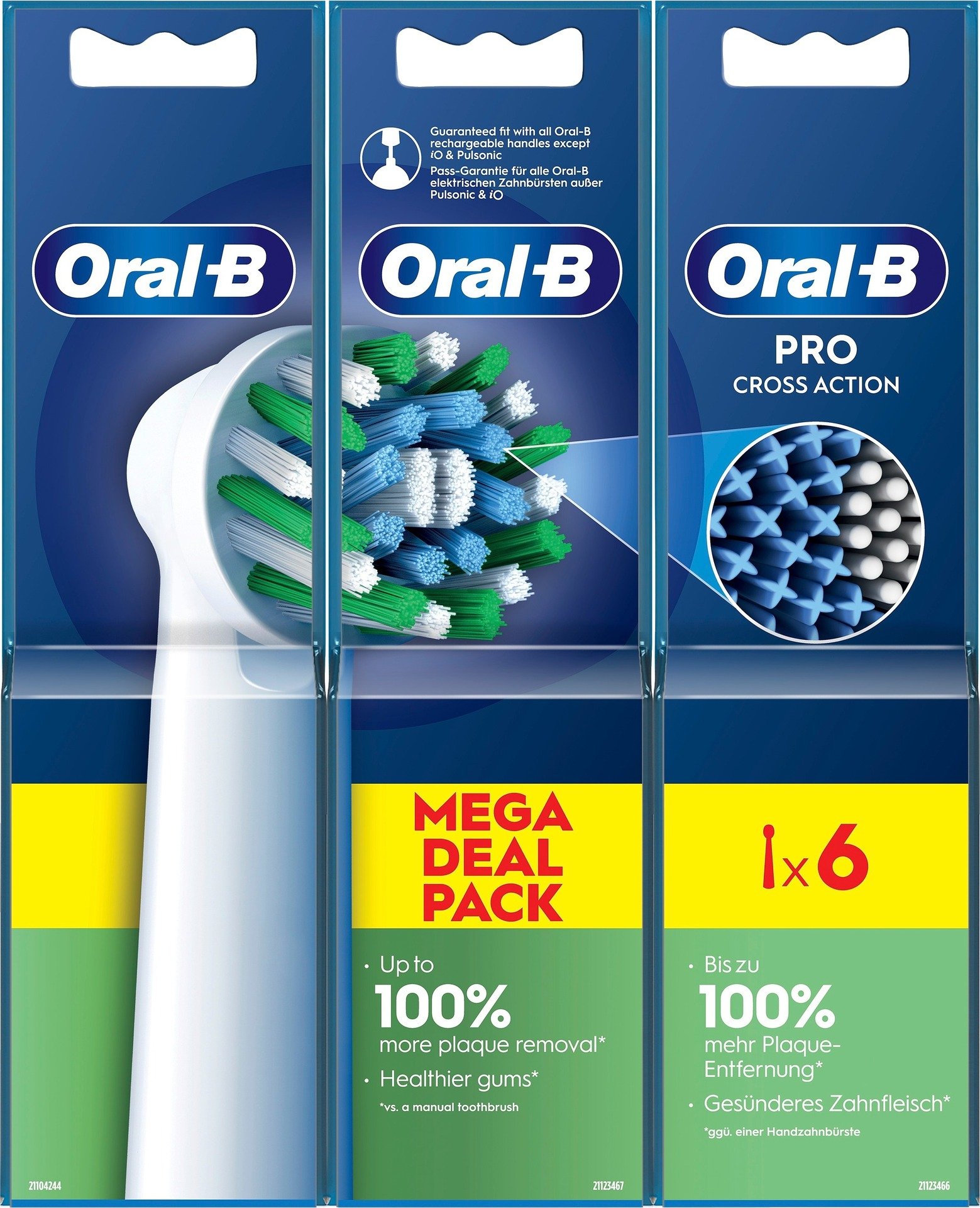 Oral-B Pro Cross Action borsthuvuden 6 st