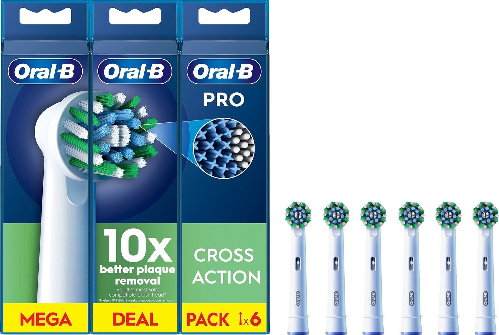 Oral-B Pro Cross Action borsthuvuden 6 st