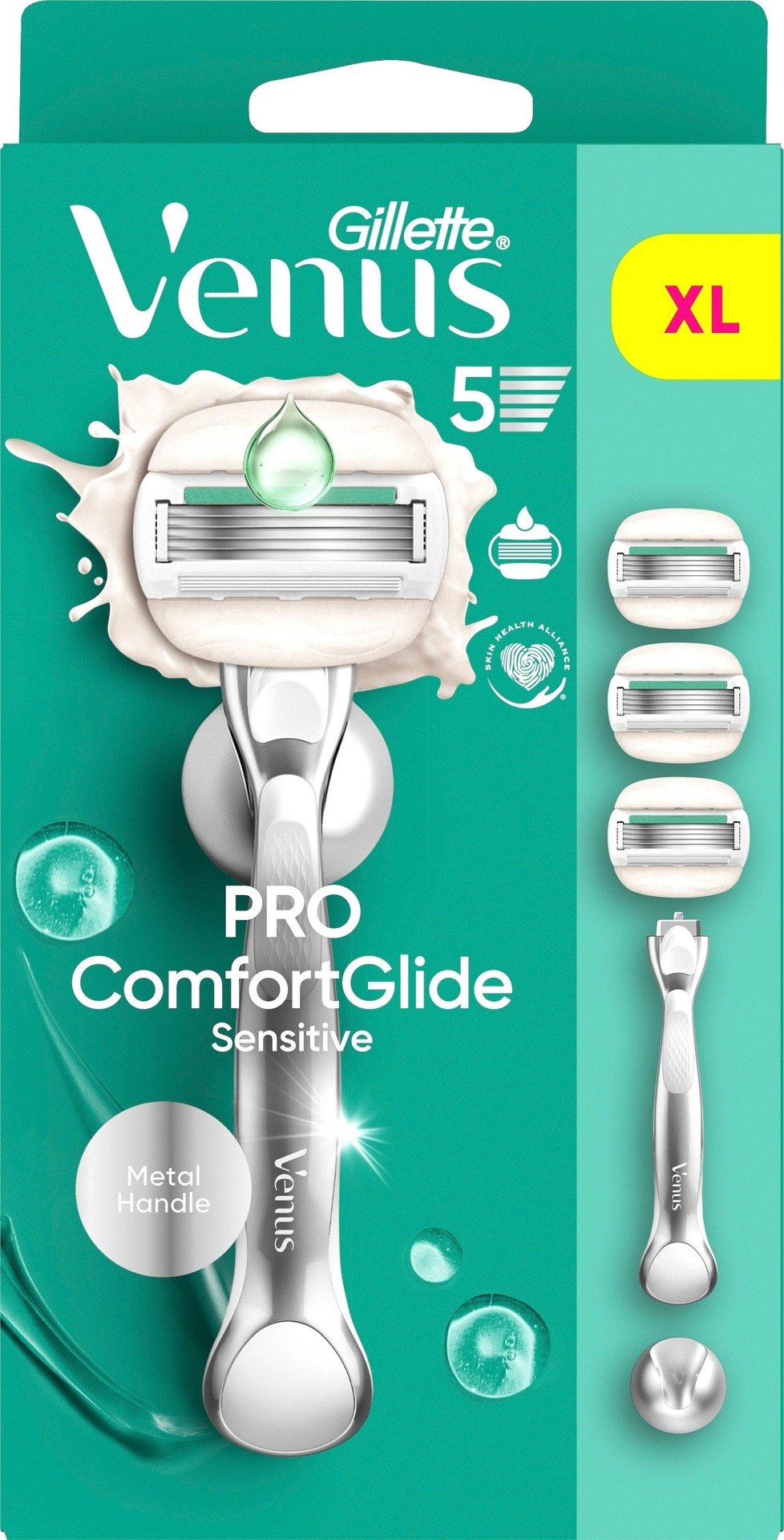 Gillette Venus Pro ComfortGlide Sensitive Rakhyvel med 3 st rakblad och duschhållare