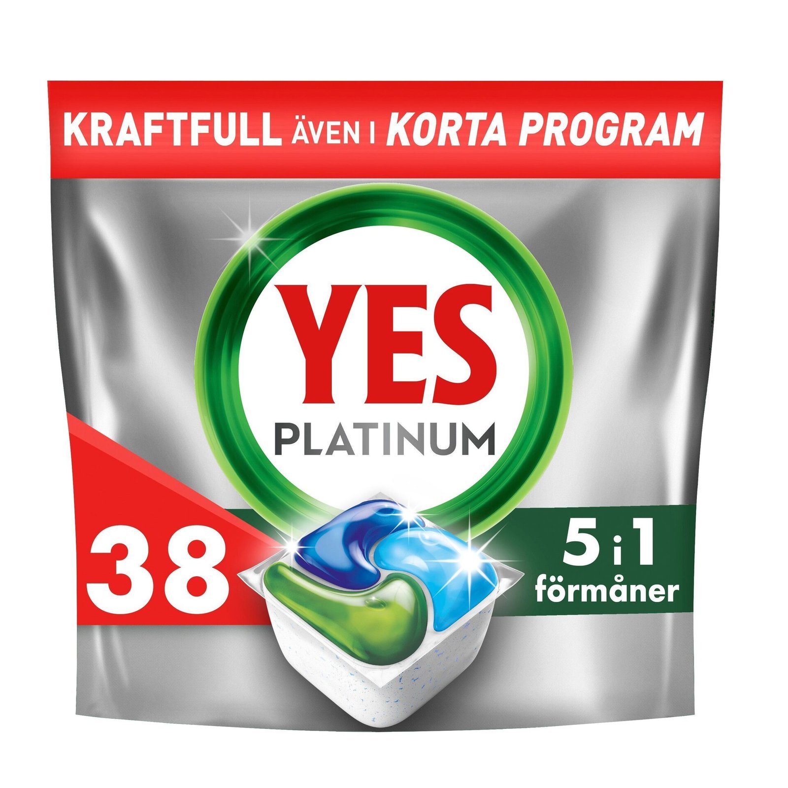Yes Platinum All In One Maskindiskmedel, 38 Diskmaskinstabletter