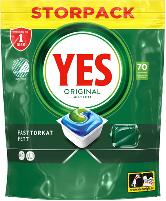 Yes Original All In One Maskindiskmedel, 70 Diskmaskintabletter