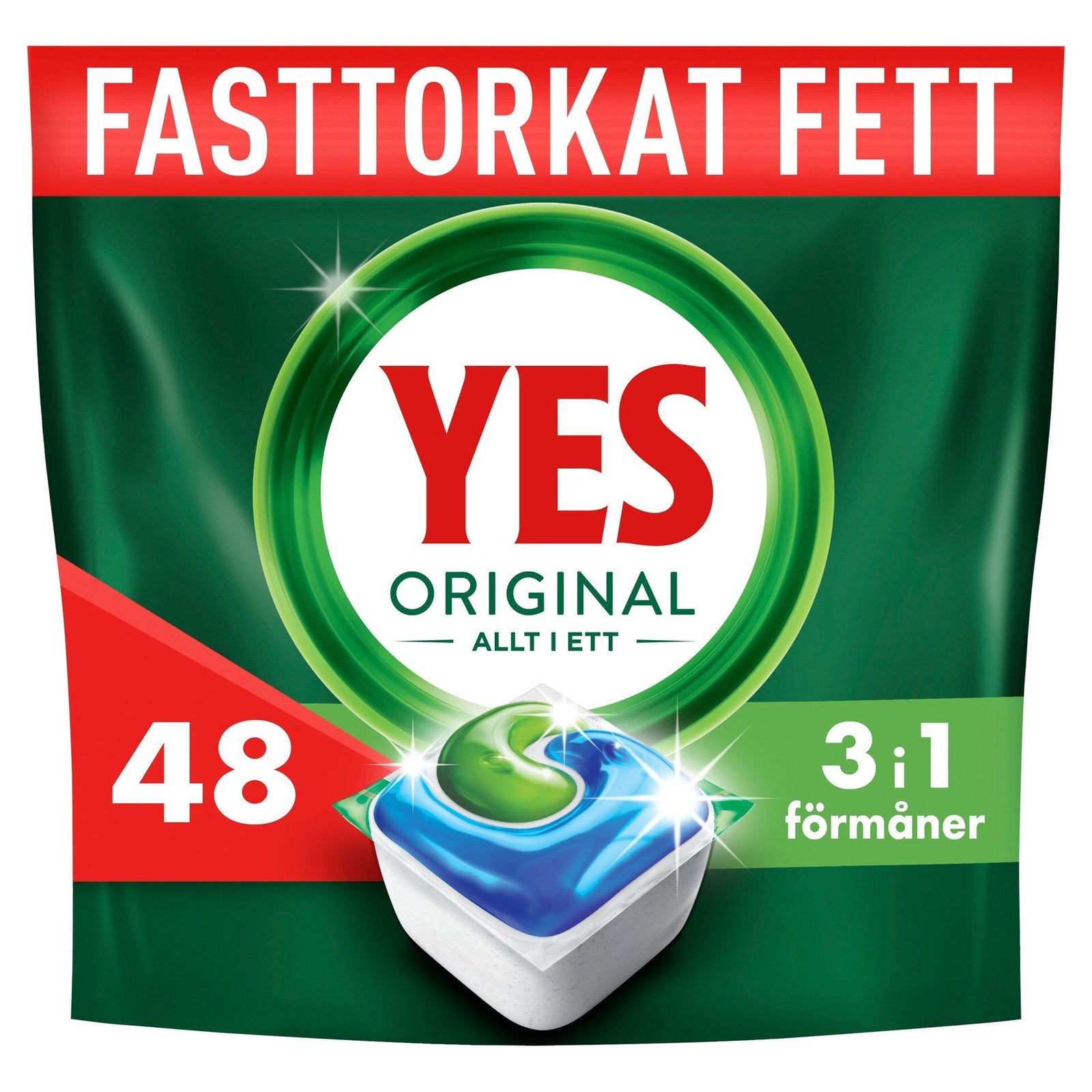 Yes Original All In One Maskindiskmedel, 48 Diskmaskinstabletter