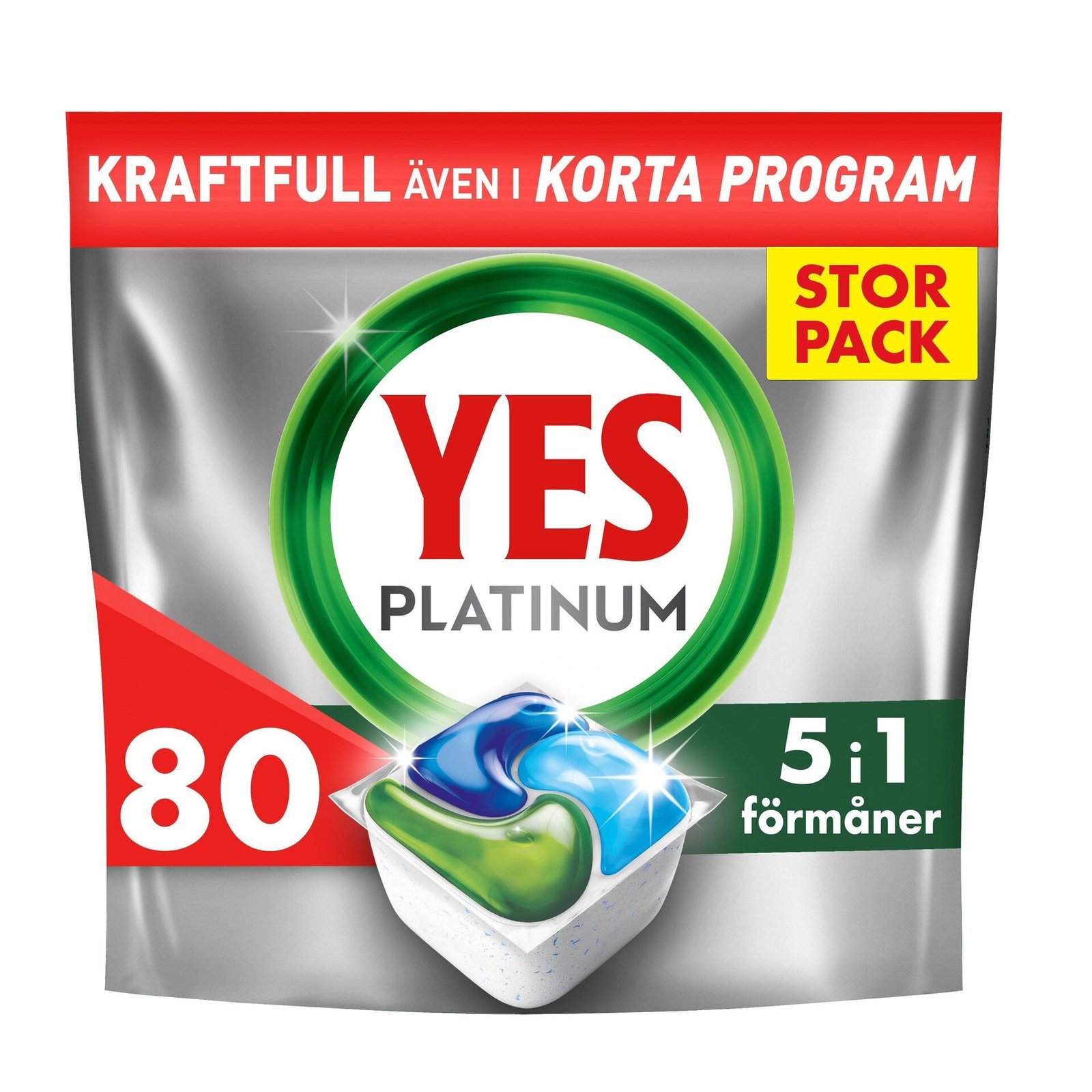 Yes Platinum All In One Maskindiskmedel, 80 Diskmaskinstabletter