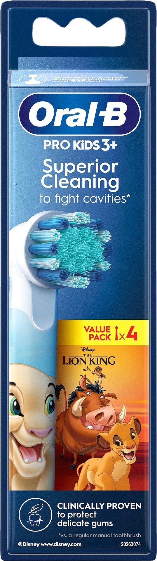 Oral-B Pro Kids borsthuvuden Lejonkungen, 4 st