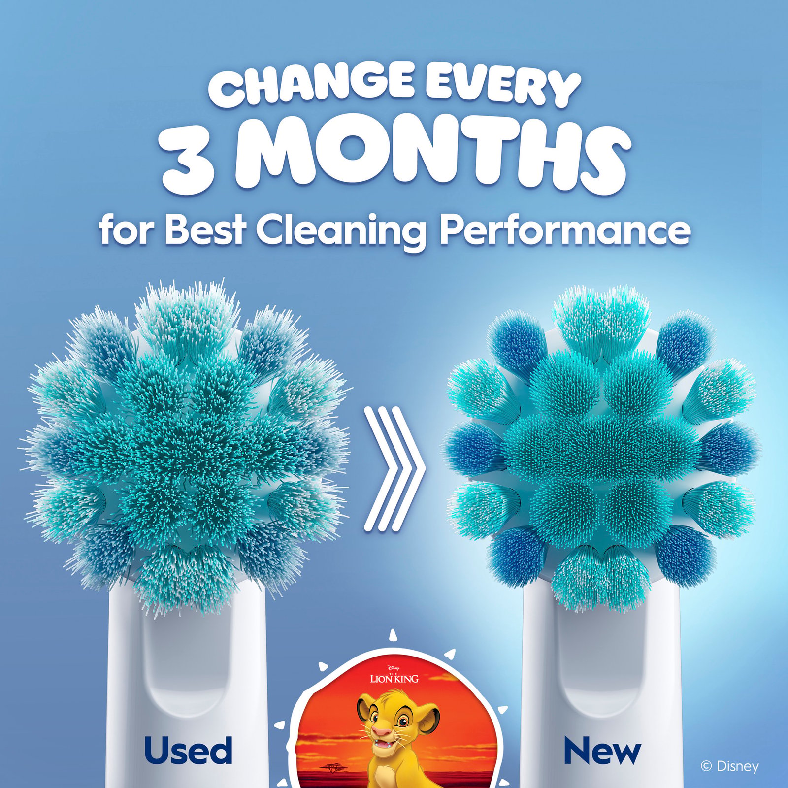 Oral-B Pro Kids borsthuvuden Lejonkungen, 4 st