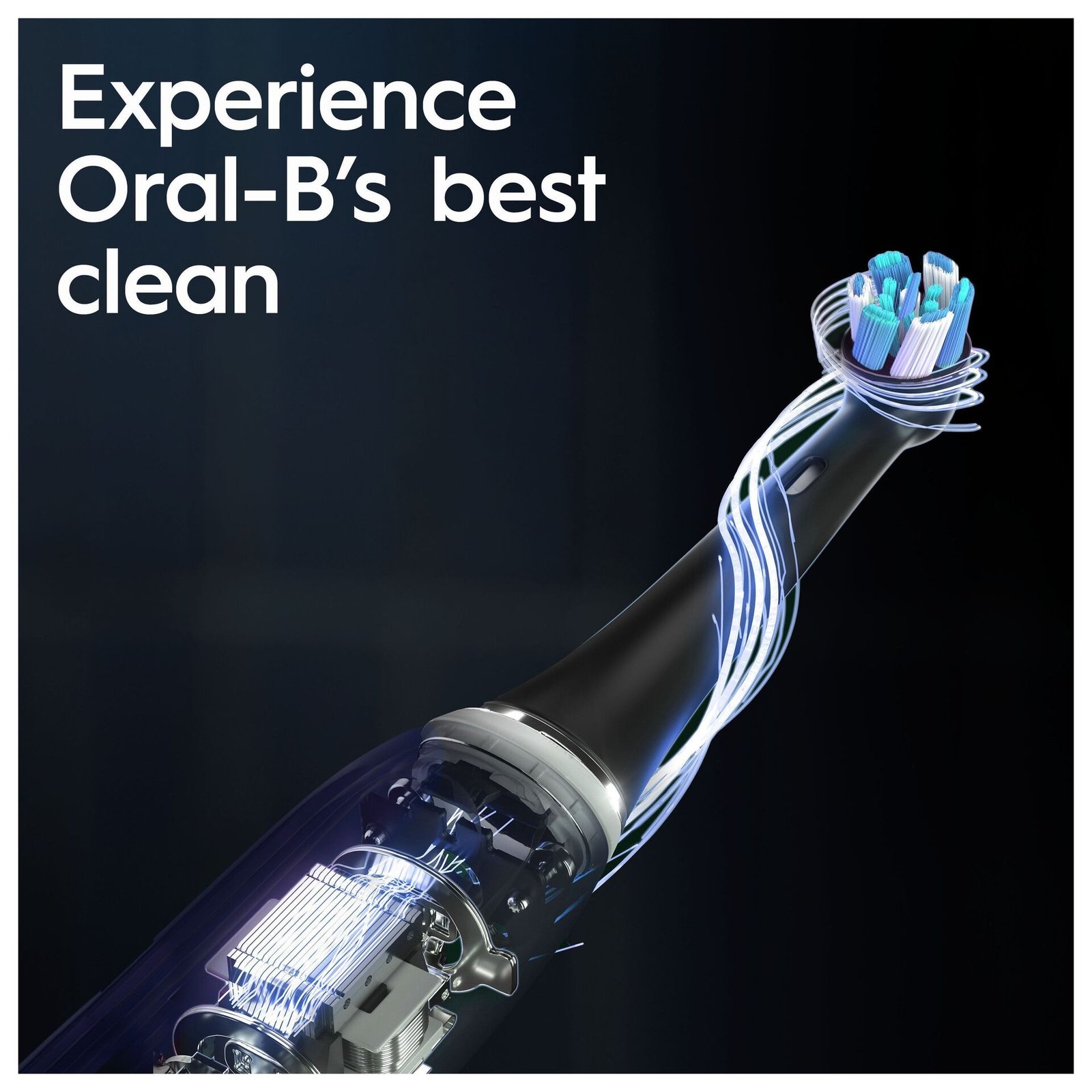 Oral-B iO 10 Eltandborste Cosmic Black, 1 tandborsthuvud, 1 laddningsbart resefodral