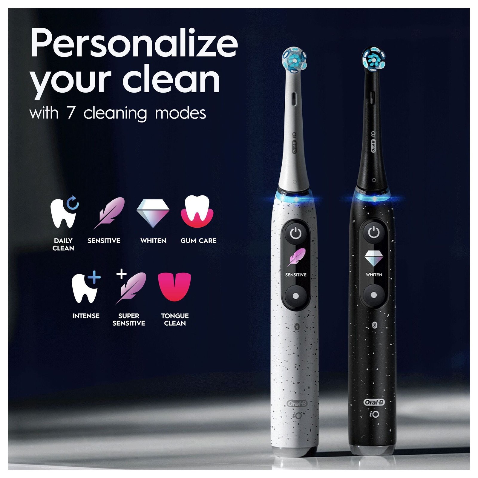 Oral-B iO 10 Eltandborste Cosmic Black, 1 tandborsthuvud, 1 laddningsbart resefodral