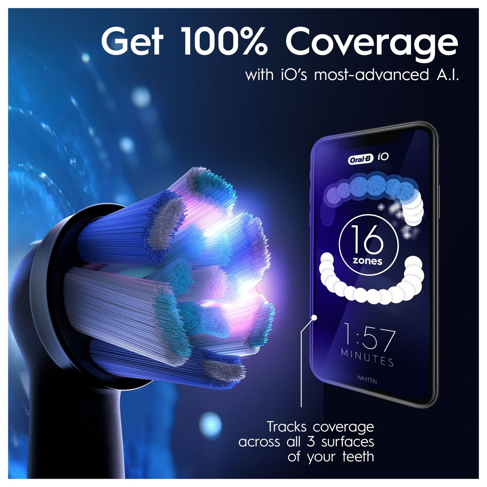 Oral-B iO 9 Eltandborste Duopack, Svart och Rosa, 3 tandborsthuvuden, 1 laddningsbart resefodral