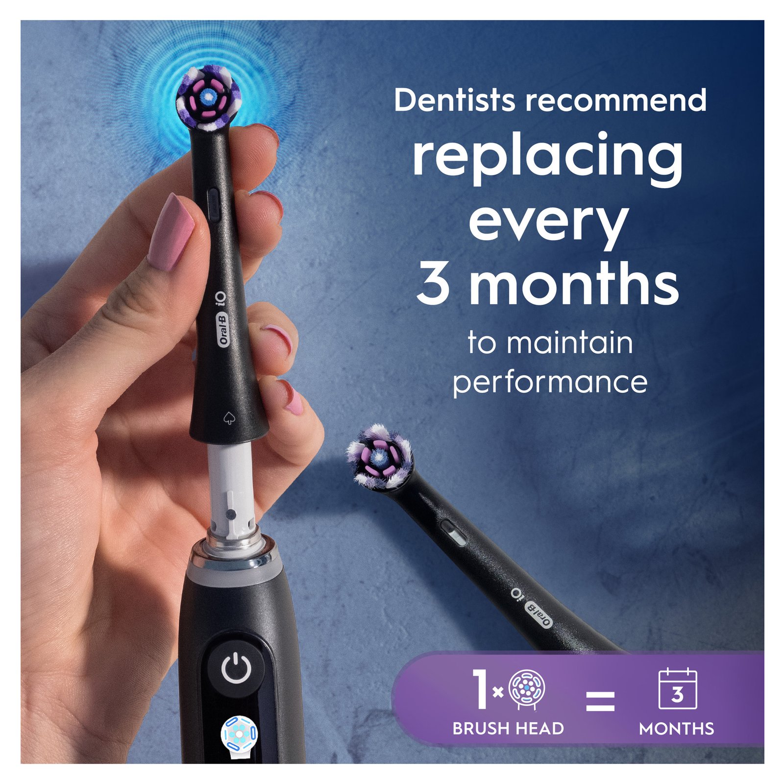 Oral-B iO Radiant White Tandborsthuvuden Svart 3 st