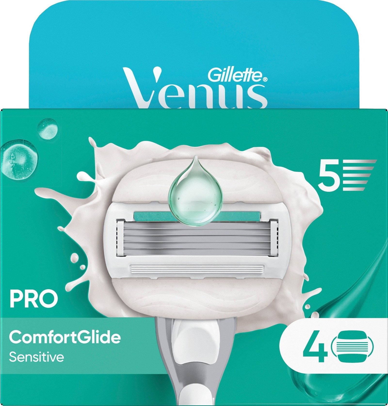 Gillette Venus Pro ComfortGlide Sensitive Rakblad 4 st