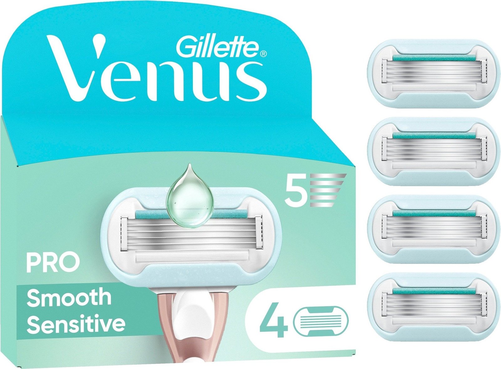 Gillette Venus Pro Smooth Sensitive Rakblad 4 st