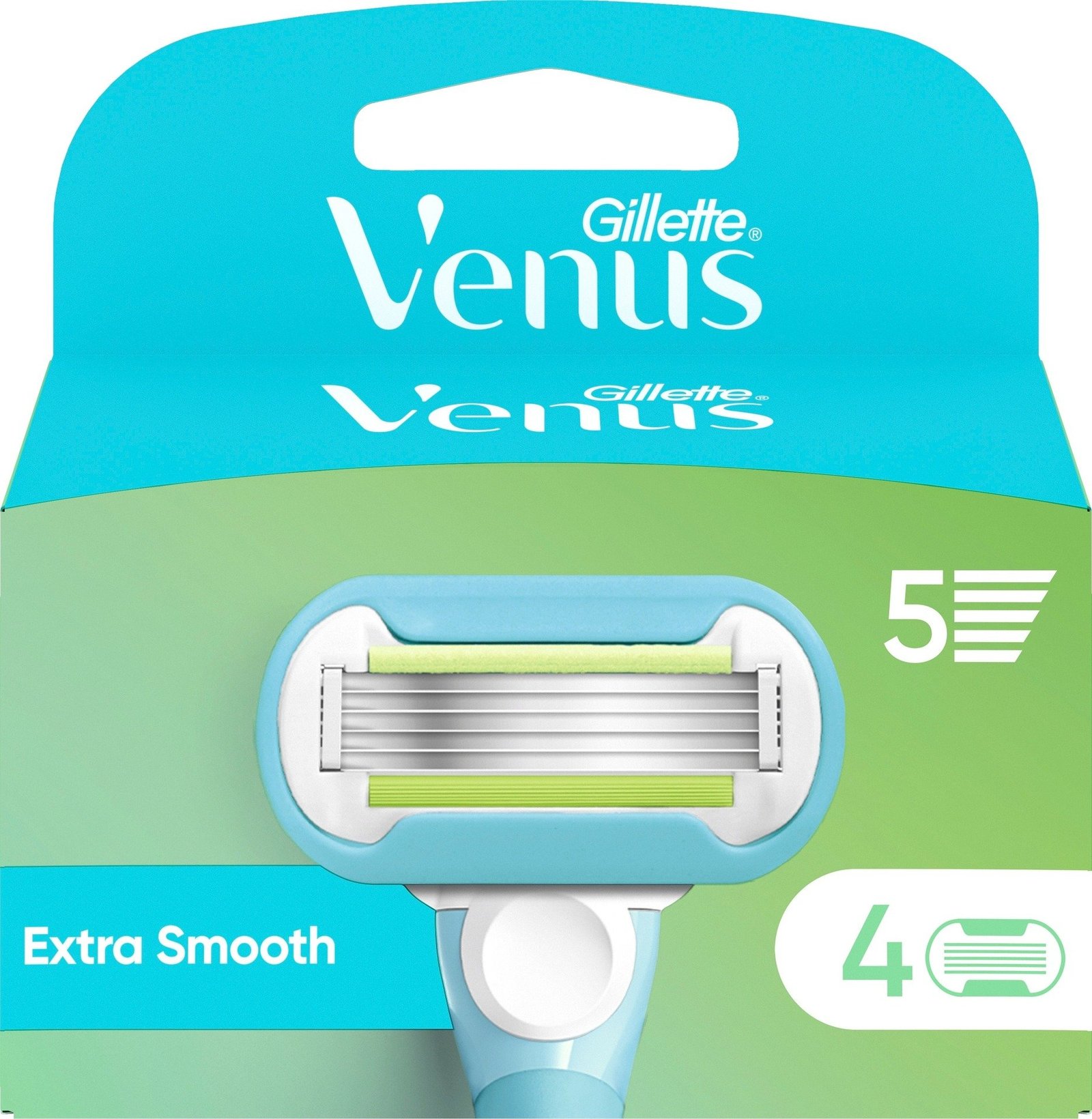 Gillette Venus Extra Smooth Rakblad för kvinnor 4 st