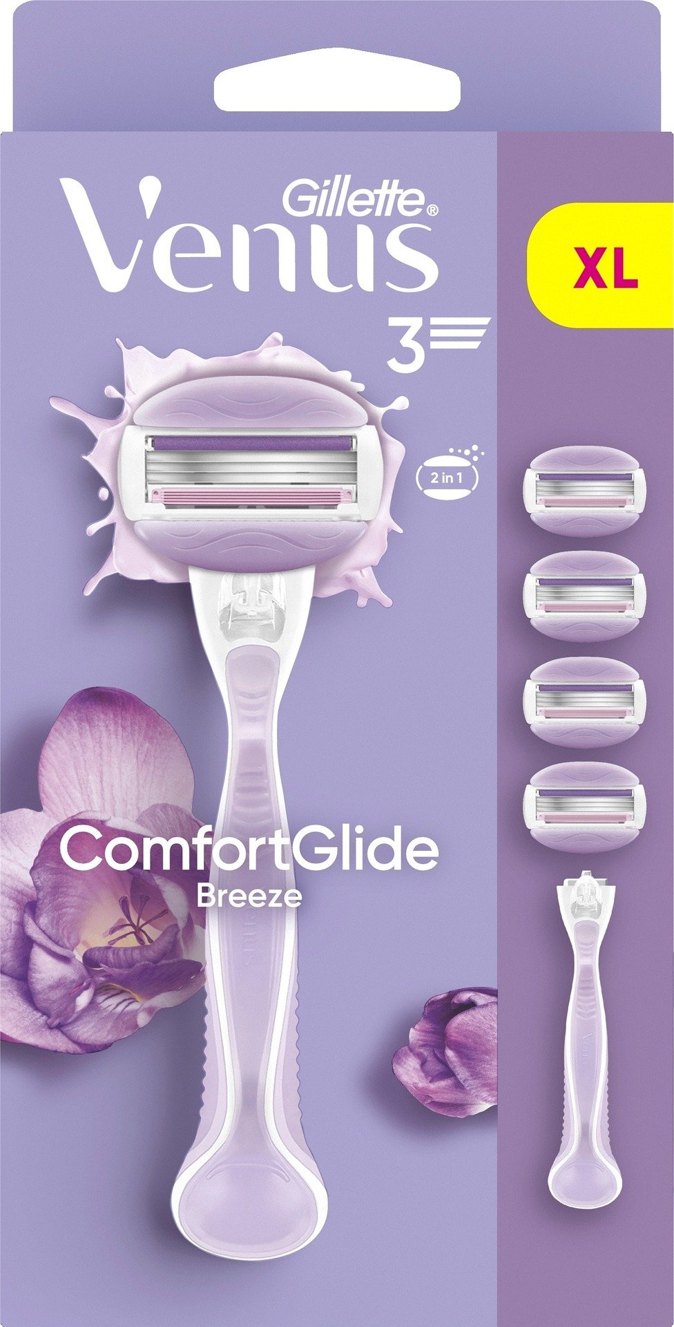 Gillette Venus ComfortGlide Breeze Rakhyvel Och 4 st Rakblad