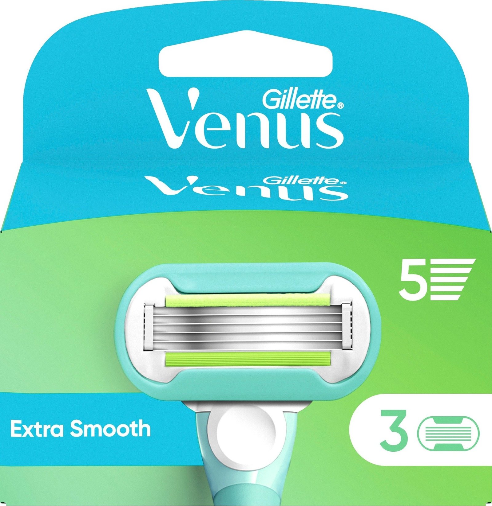 Gillette Venus Extra Smooth Rakblad för kvinnor 3 st