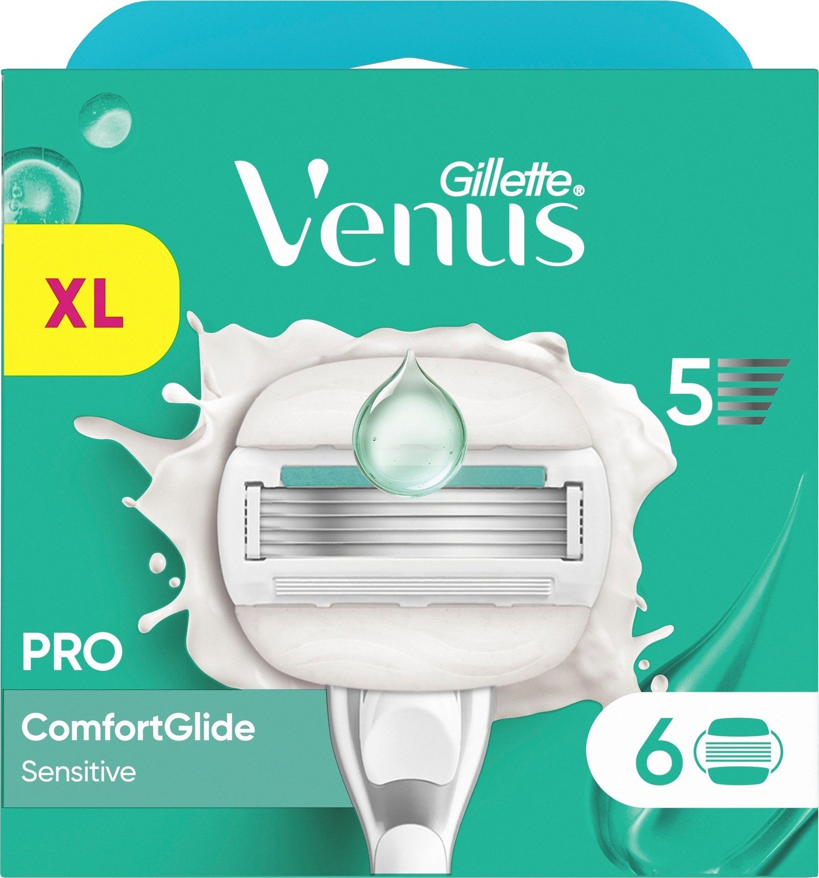 Gillette Venus Pro ComfortGlide Sensitive rakblad 6 st