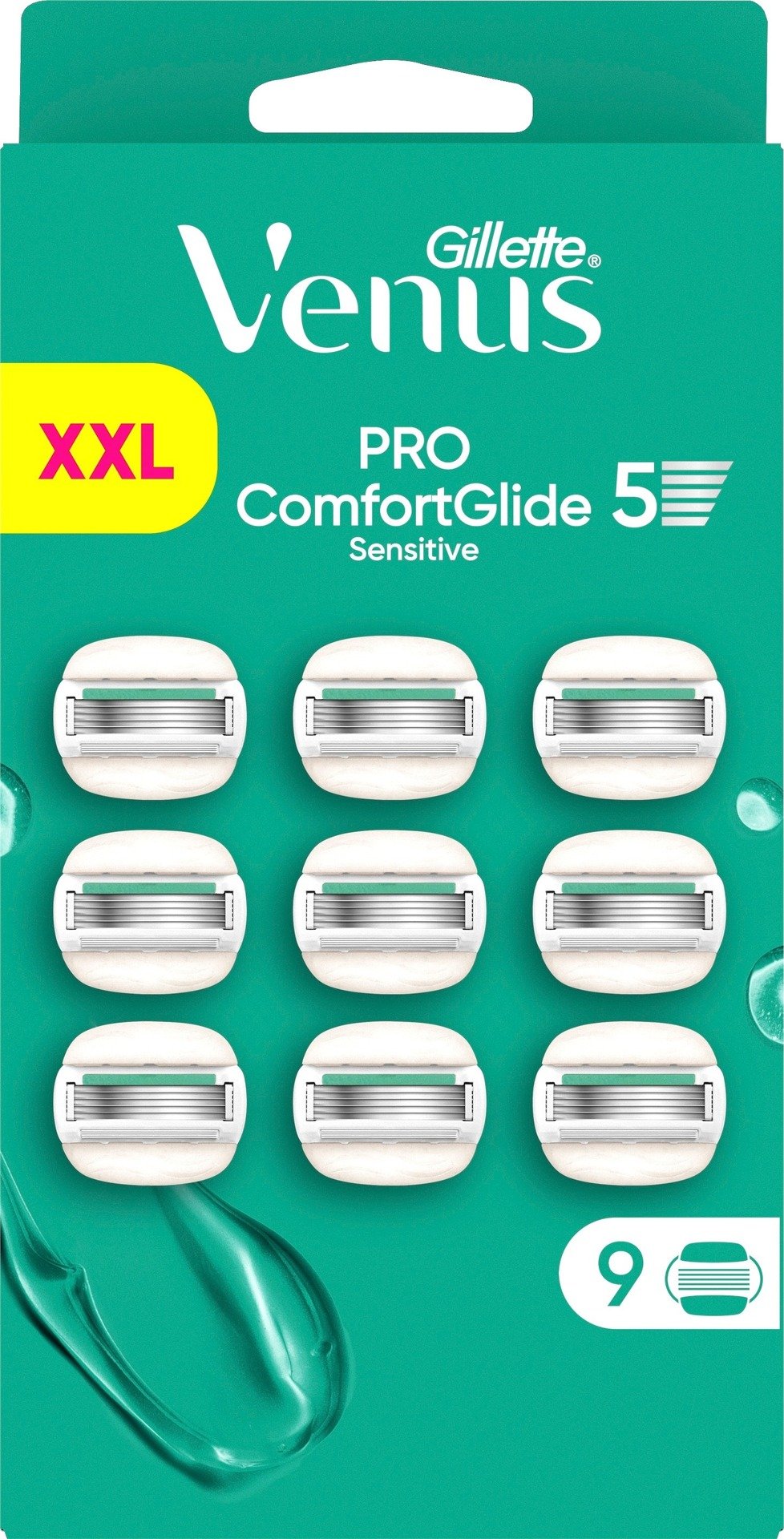 Gillette Venus Pro ComfortGlide Sensitive Rakblad 9 st