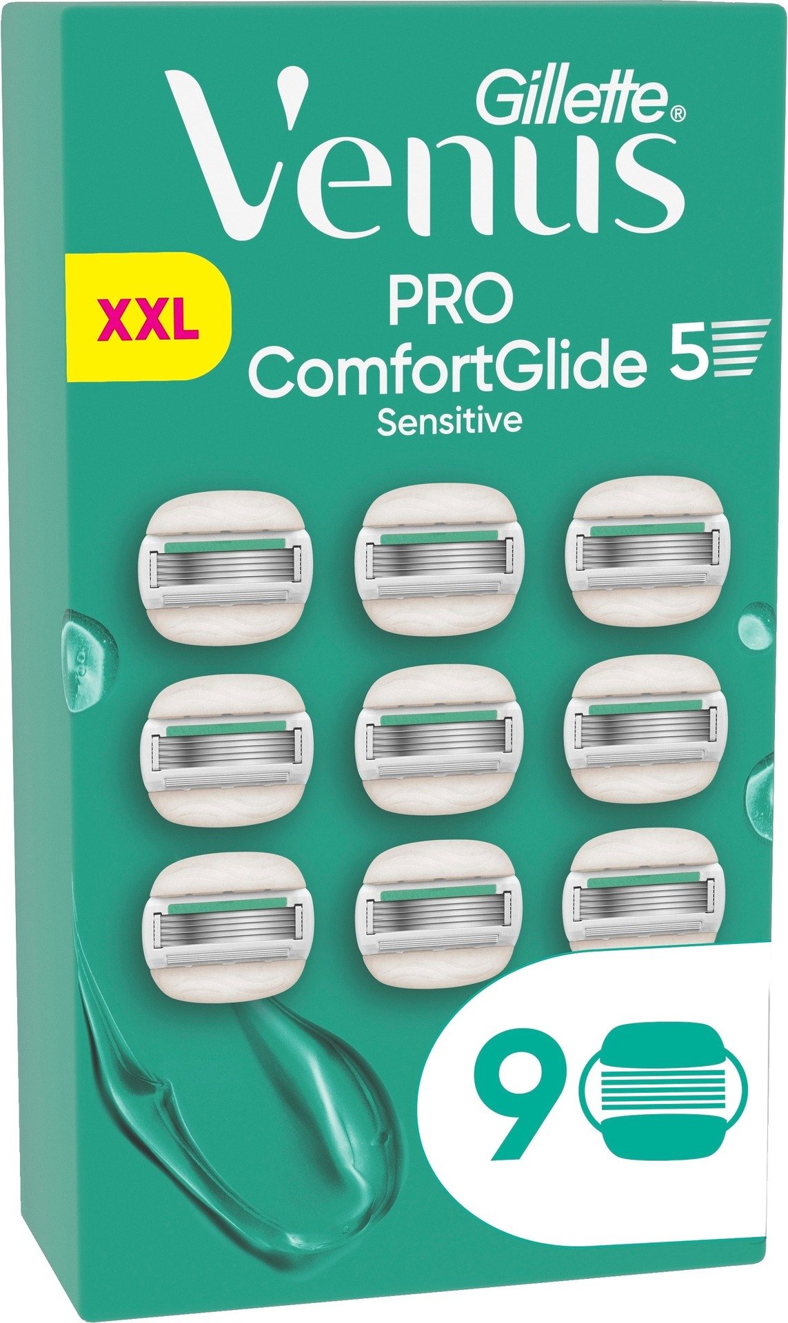 Gillette Venus Pro ComfortGlide Sensitive Rakblad 9 st