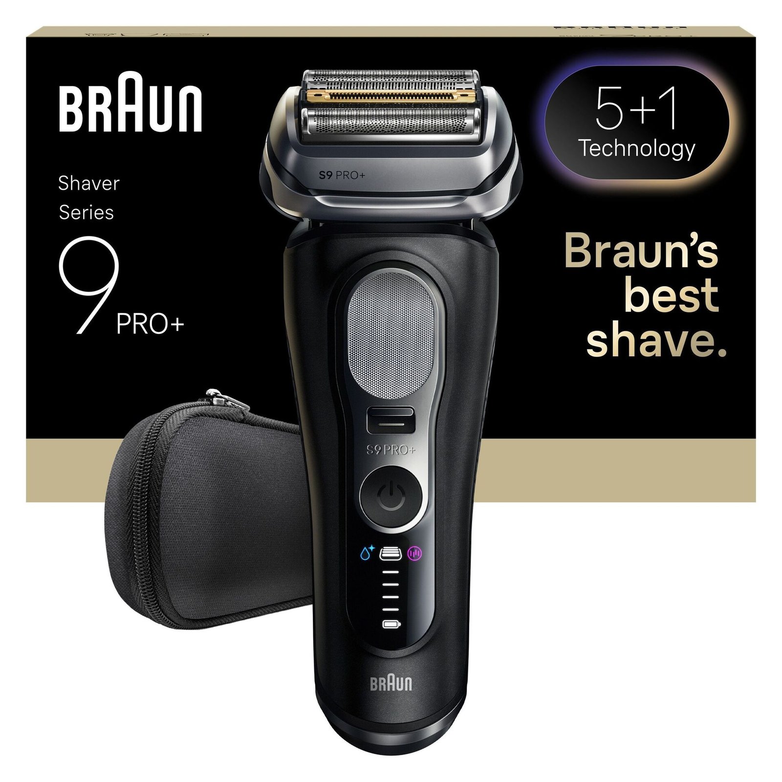 Braun Series 9 PRO+ Elektrisk Rakapparat, Pro SensoAdapt, 60 min, 9600S, Svart