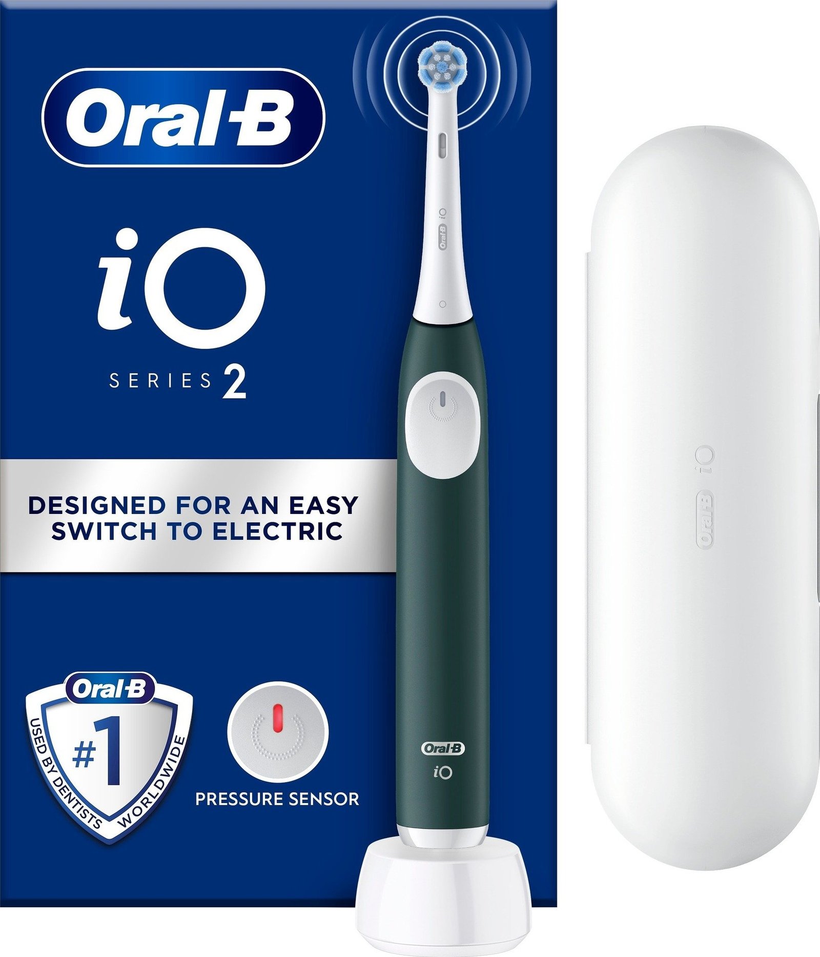 Oral-B iO 2 Eltandborste Forest Green med resefodral